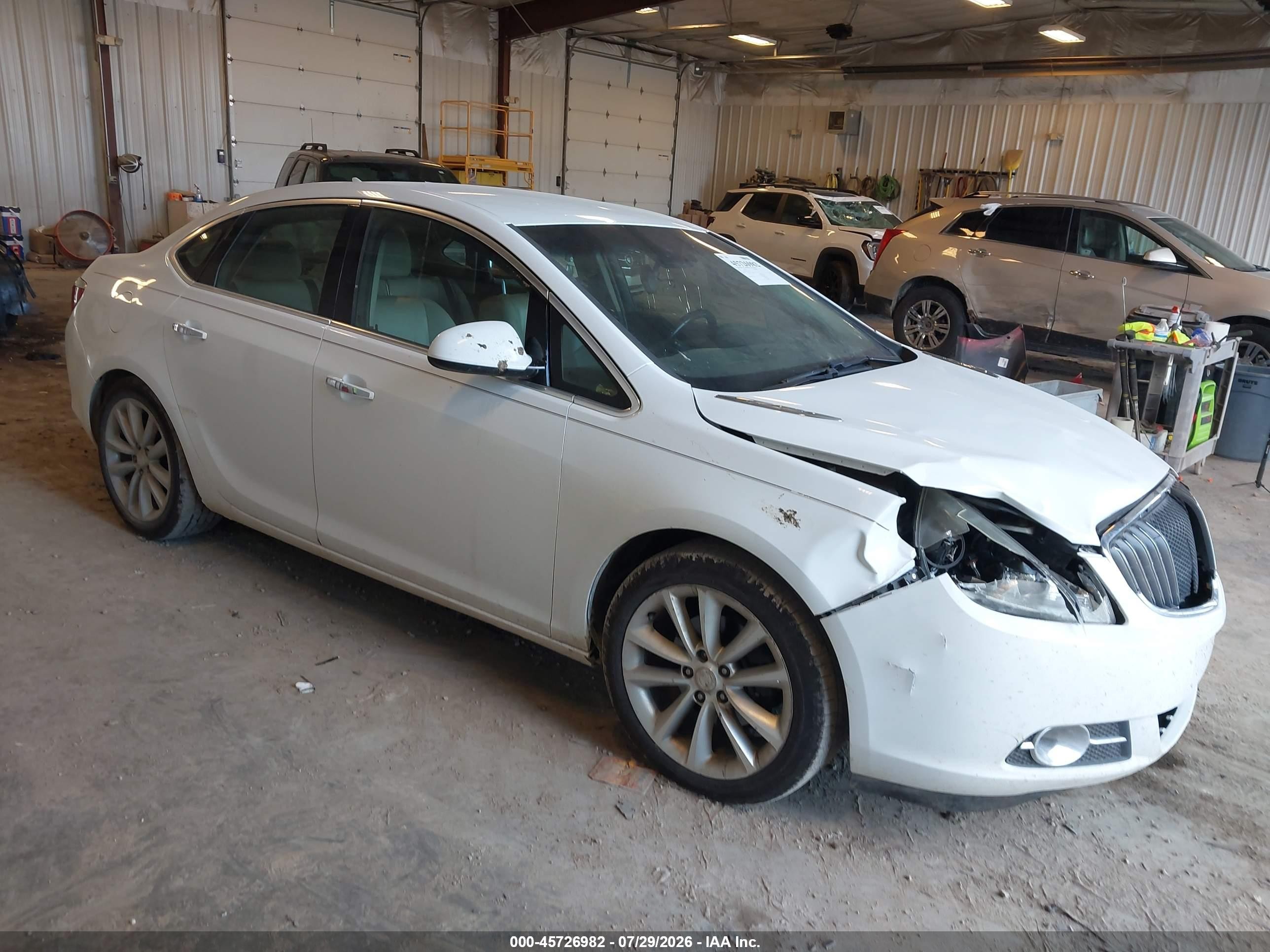 2013 Buick Verano   White vin: 1G4PP5SKXD4150195
