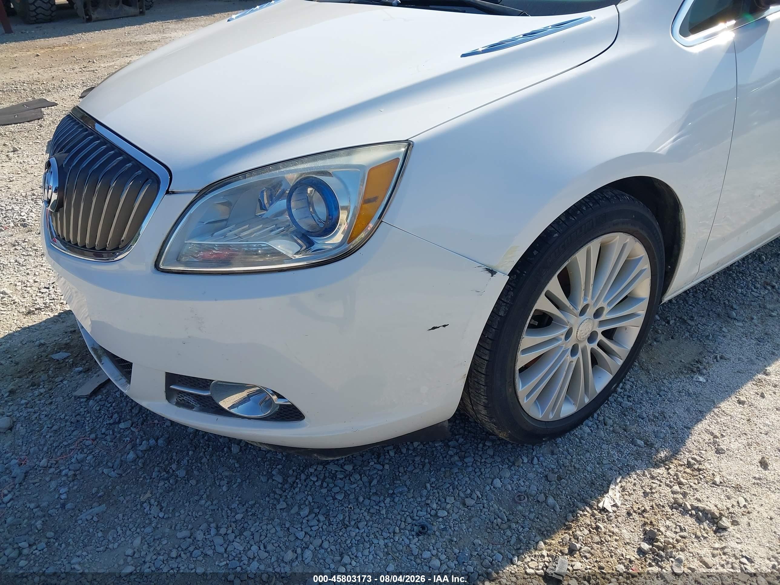 2014 Buick Verano   White vin: 1G4PP5SKXE4153342