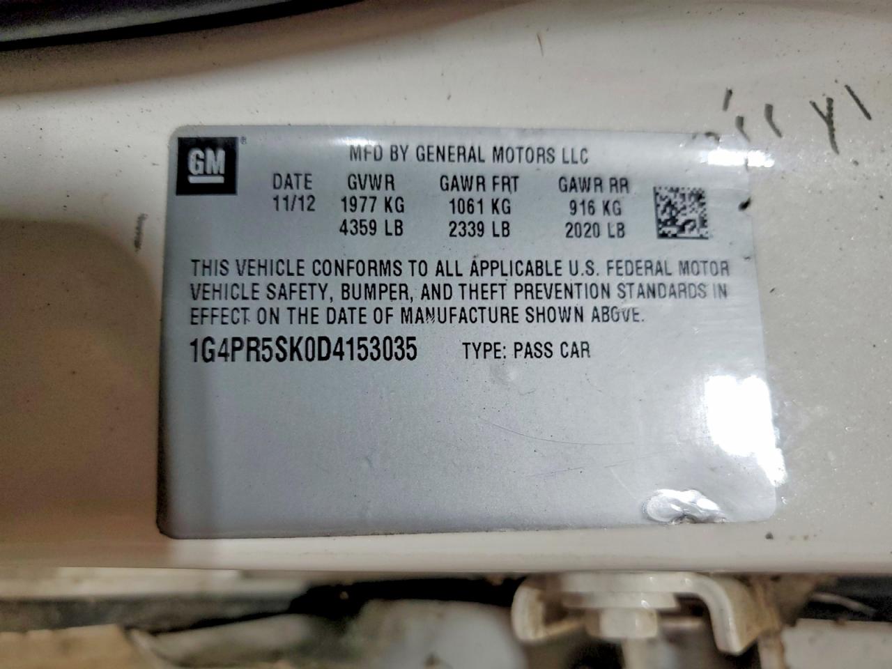 2013 Buick Verano Convenience Кремовый vin: 1G4PR5SK0D4153035