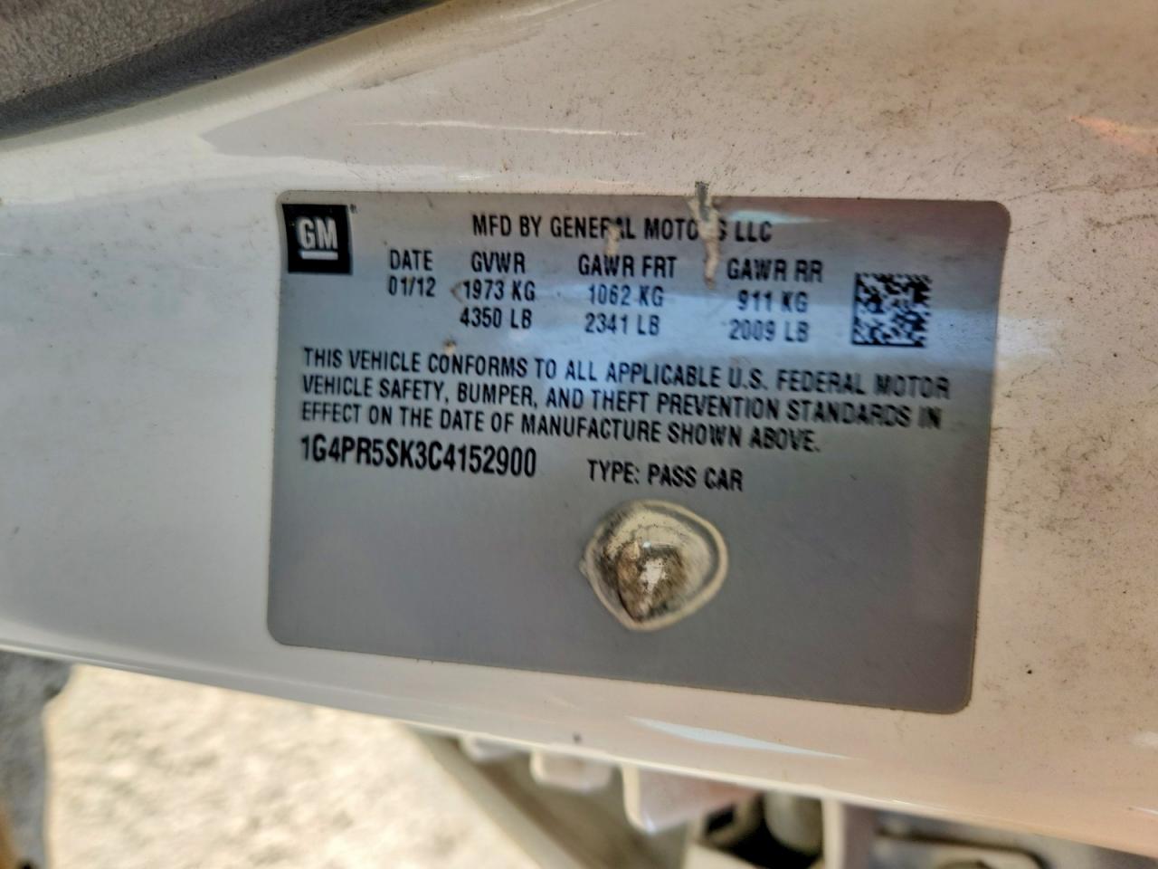 2012 Buick Verano Convenience Beige vin: 1G4PR5SK3C4152900