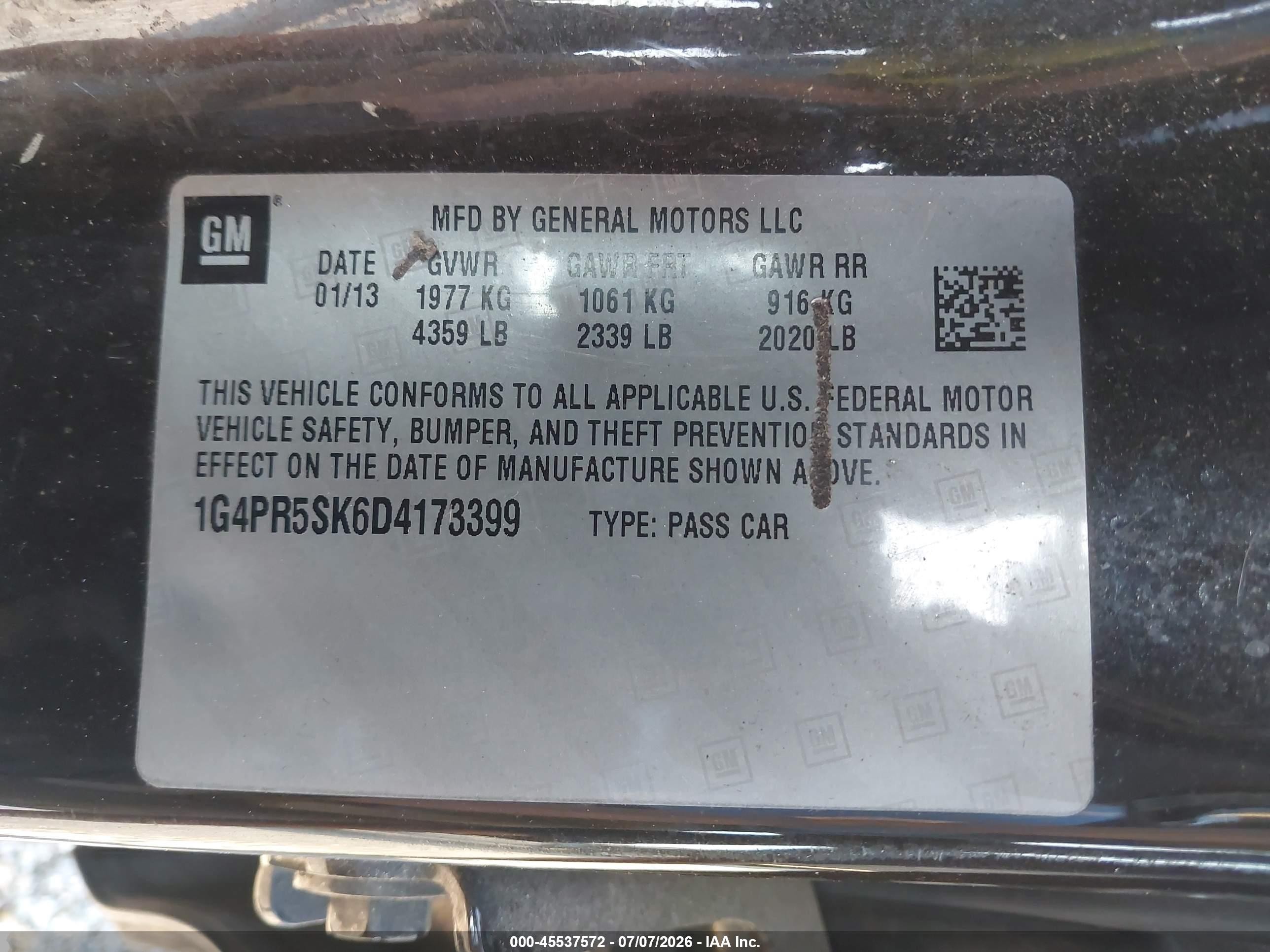 2013 Buick Verano Convenience Group Dark Brown vin: 1G4PR5SK6D4173399