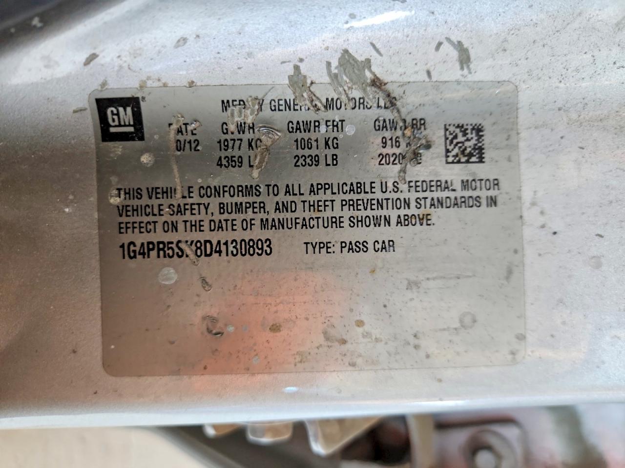 2013 Buick Verano Convenience Silver vin: 1G4PR5SK8D4130893