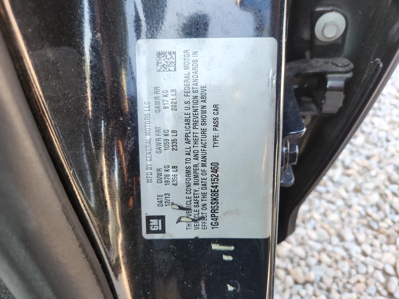 2014 Buick Verano Convenience Black vin: 1G4PR5SK8E4152460