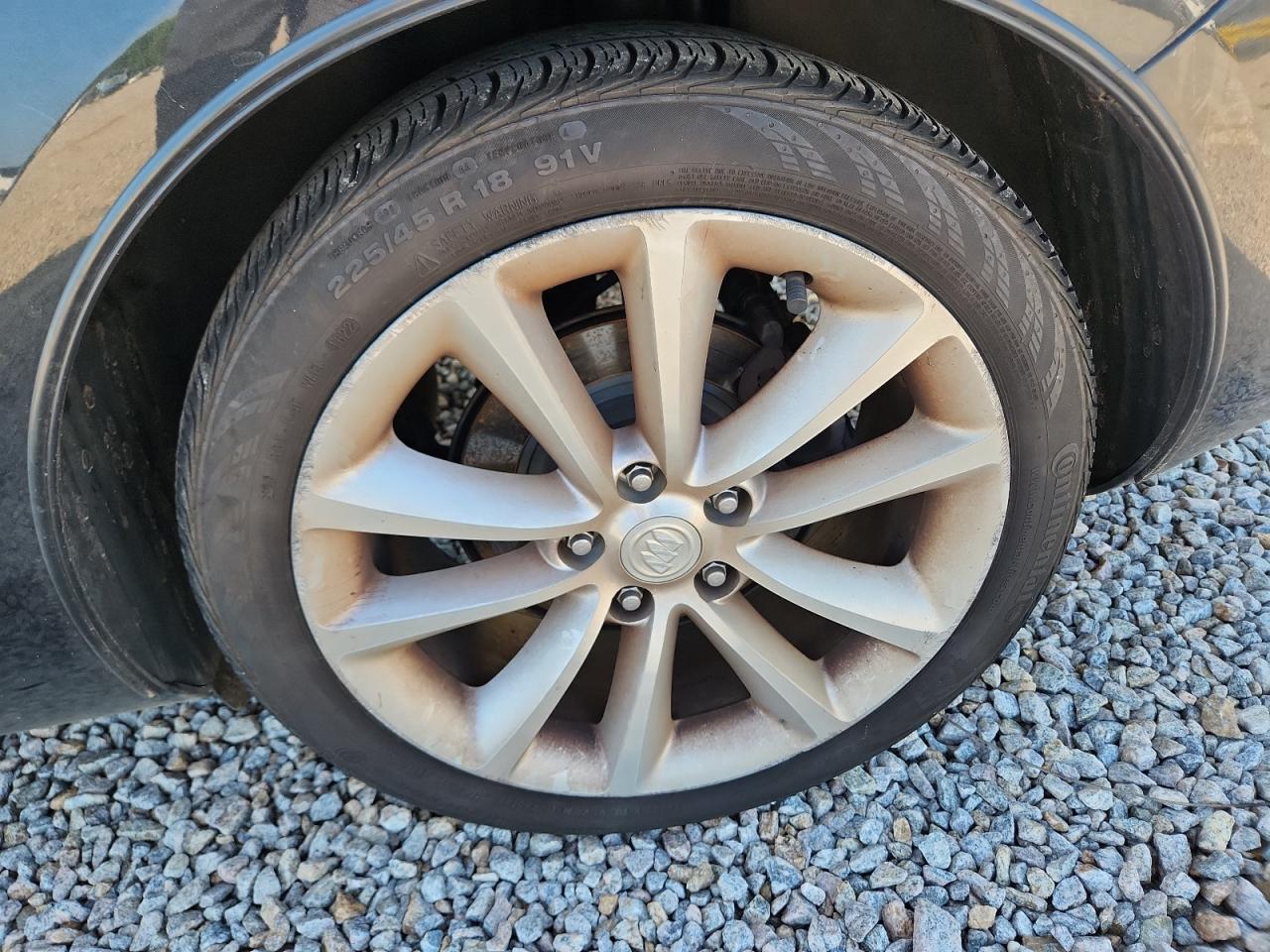 2014 Buick Verano Convenience Black vin: 1G4PR5SK8E4152460 Damage: Left Rear Wheel, Curb Rash, 5 To 6 Inches