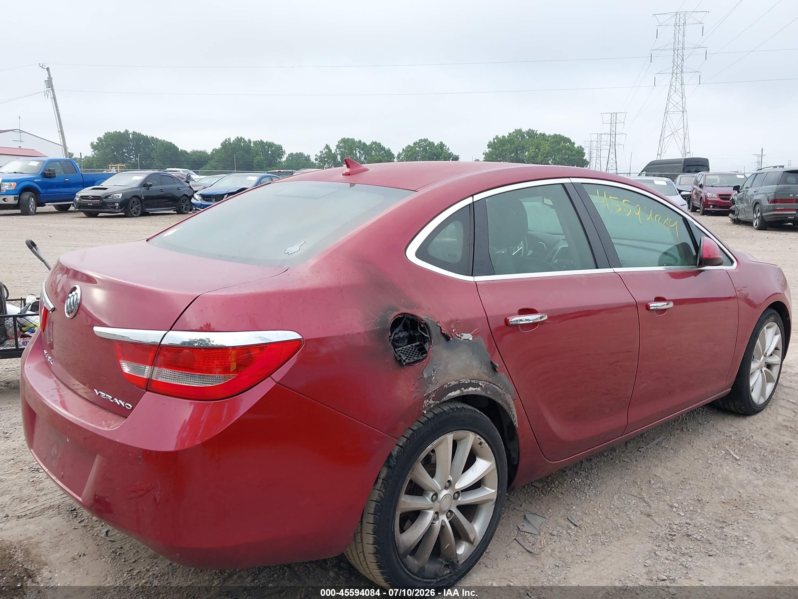 2013 Buick Verano Leather Group Red vin: 1G4PS5SK0D4156733