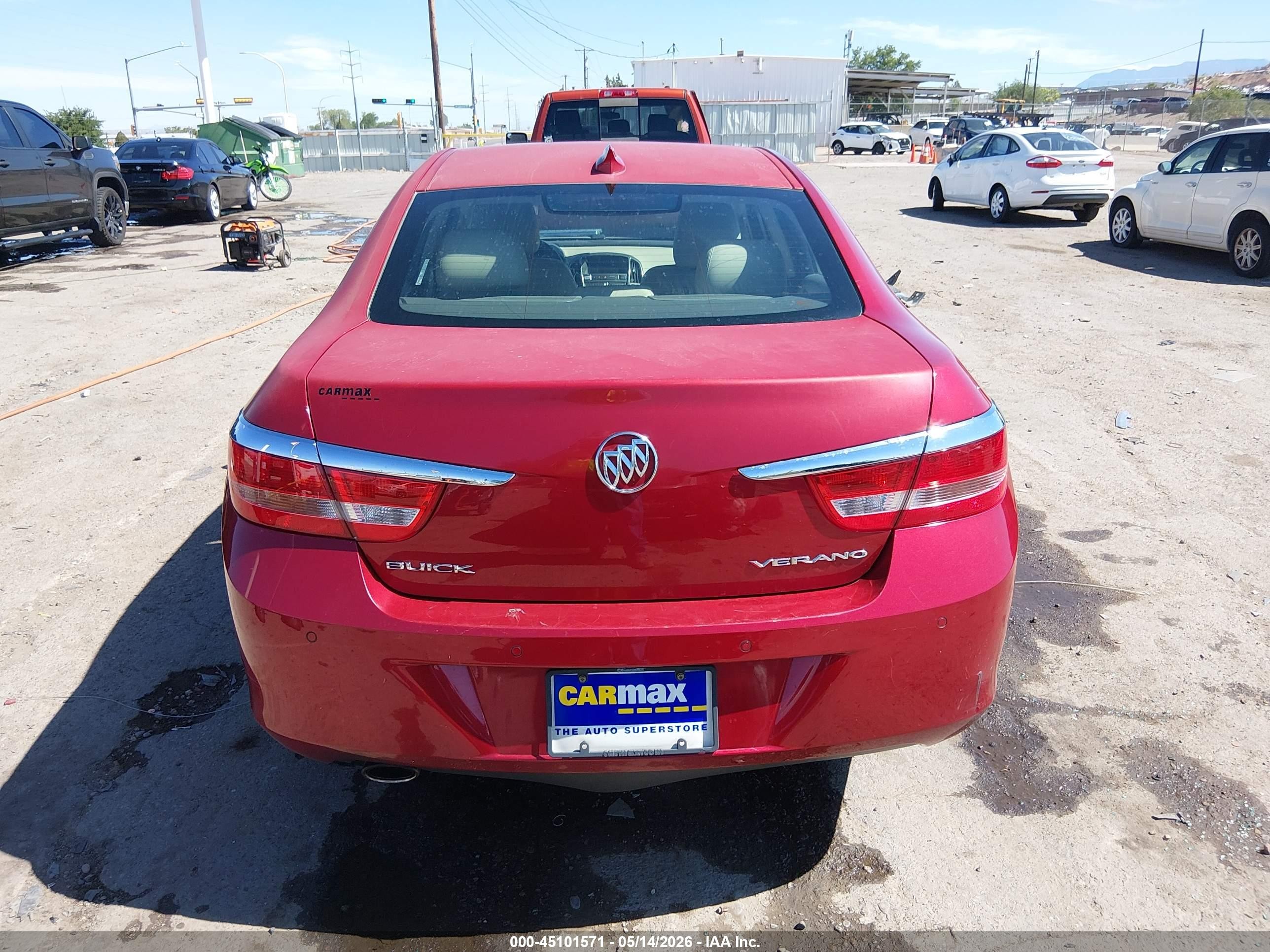 2015 Buick Verano Leather Group Красный vin: 1G4PS5SK0F4164088