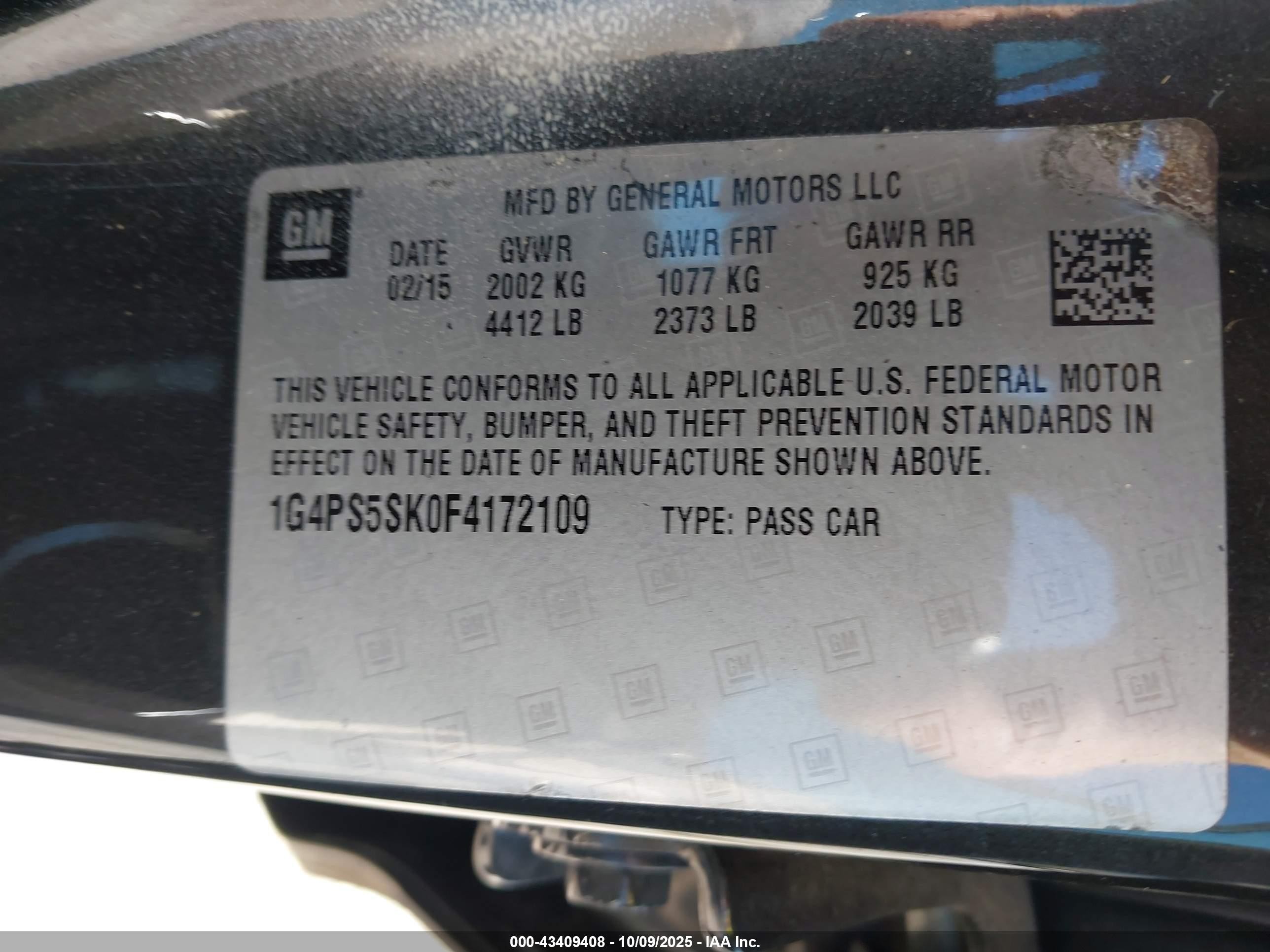2015 Buick Verano Leather Group Gray vin: 1G4PS5SK0F4172109