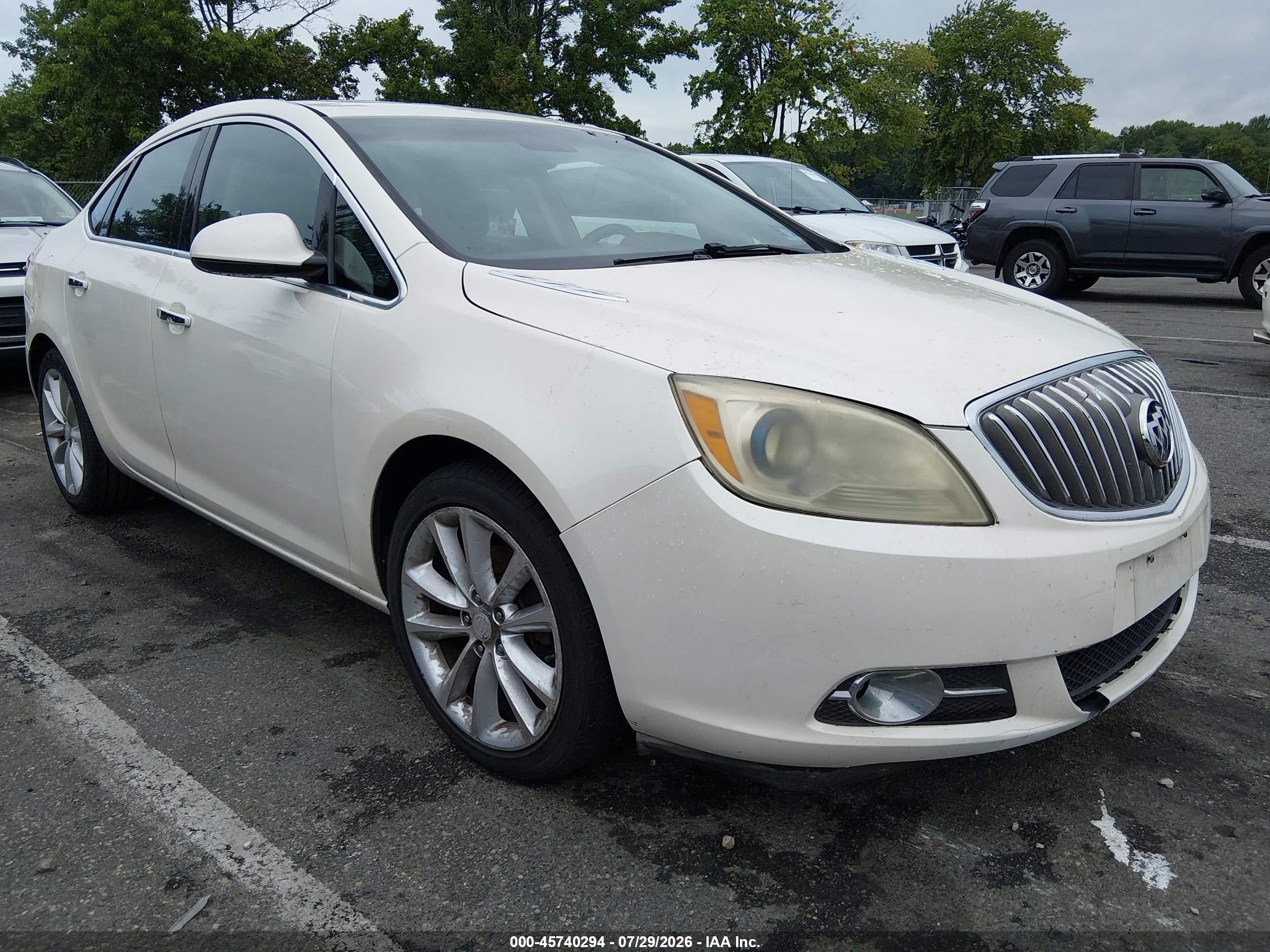 2012 Buick Verano Leather Group White vin: 1G4PS5SK1C4198682