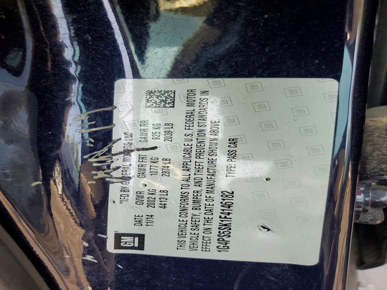2015 Buic Verano Blue vin: 1G4PS5SK1F4146182