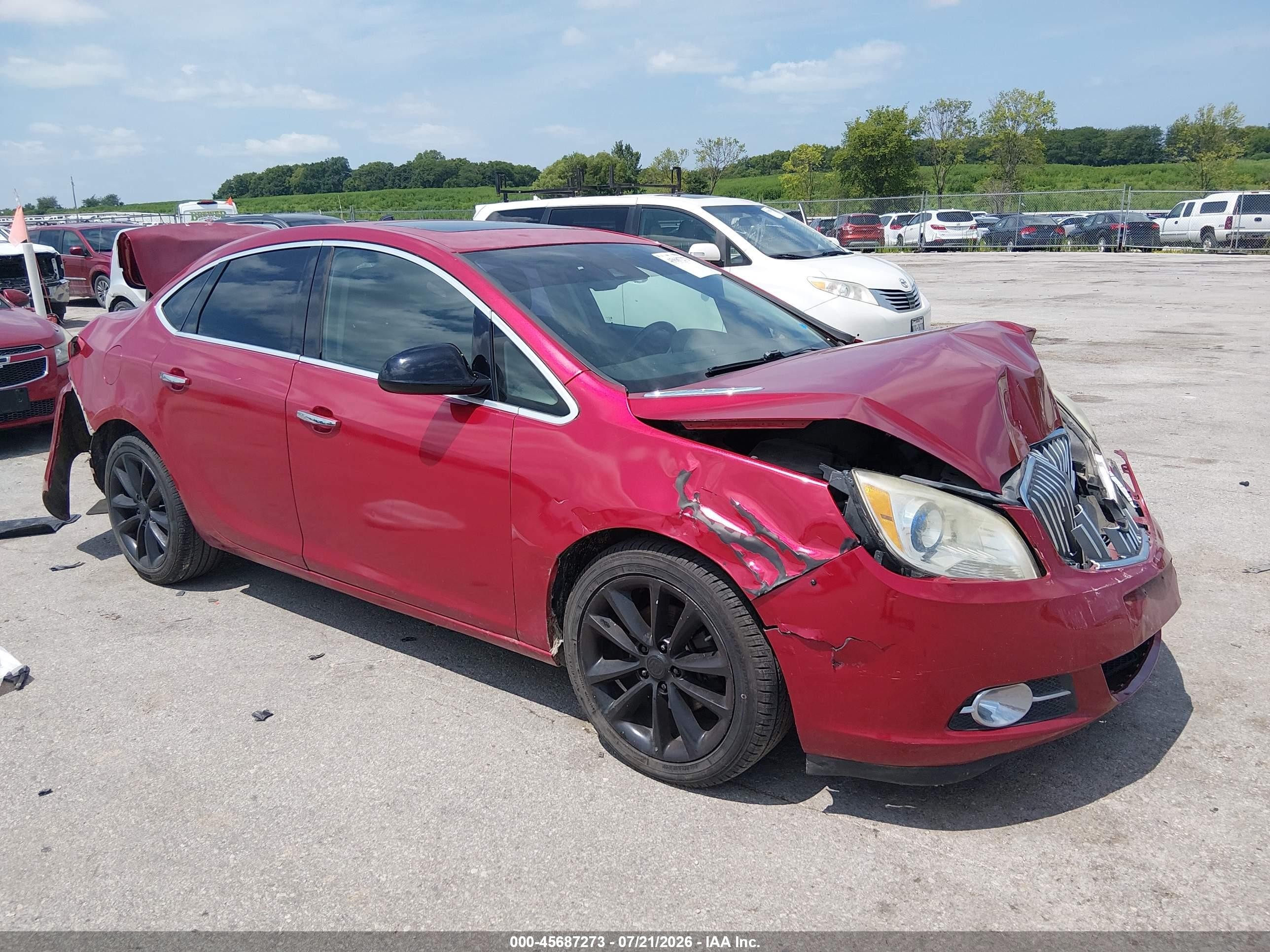 2015 Buick Verano Leather Group Red vin: 1G4PS5SK2F4160818