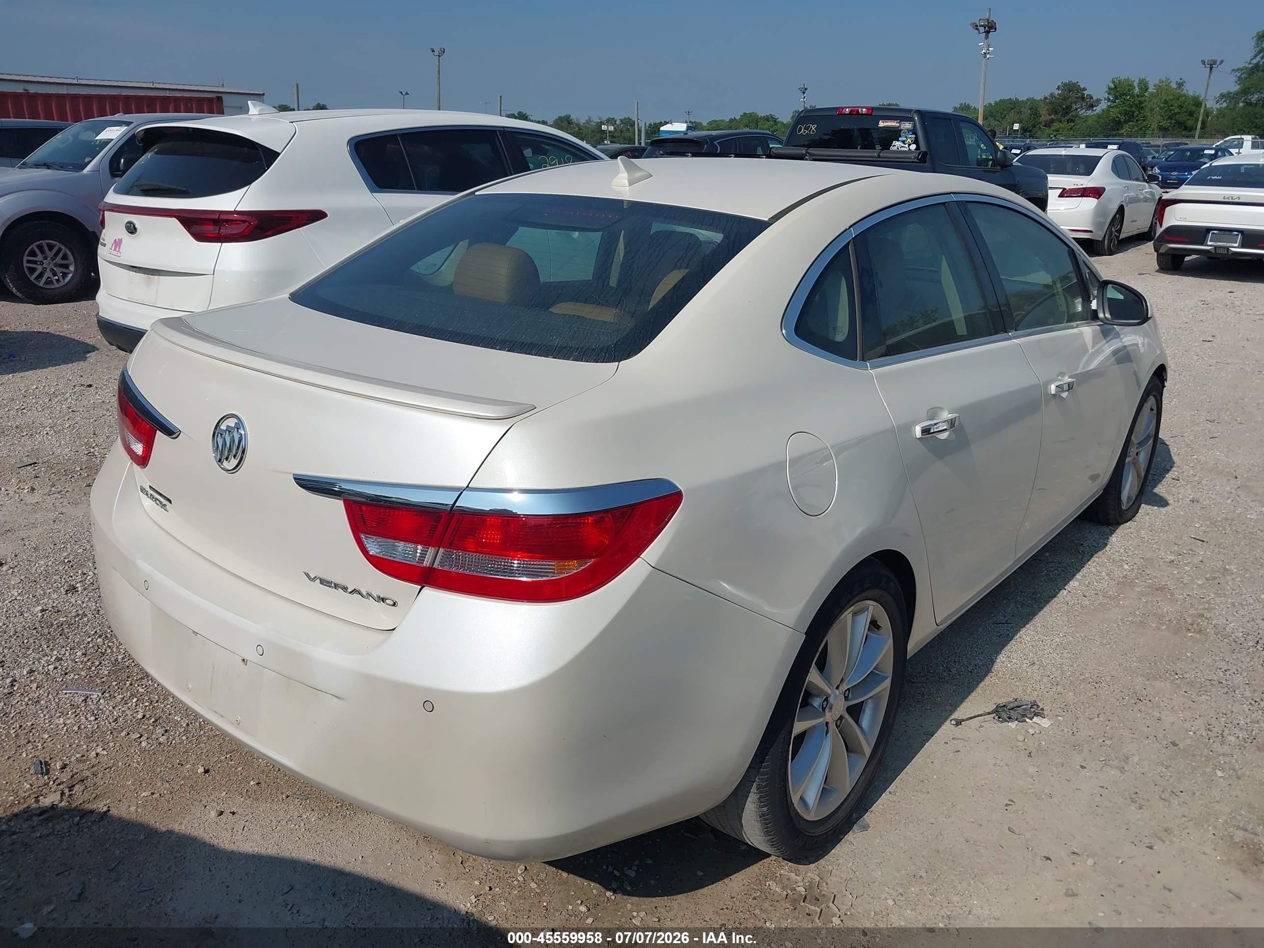 2012 Buick Verano Leather Group White vin: 1G4PS5SK4C4193539