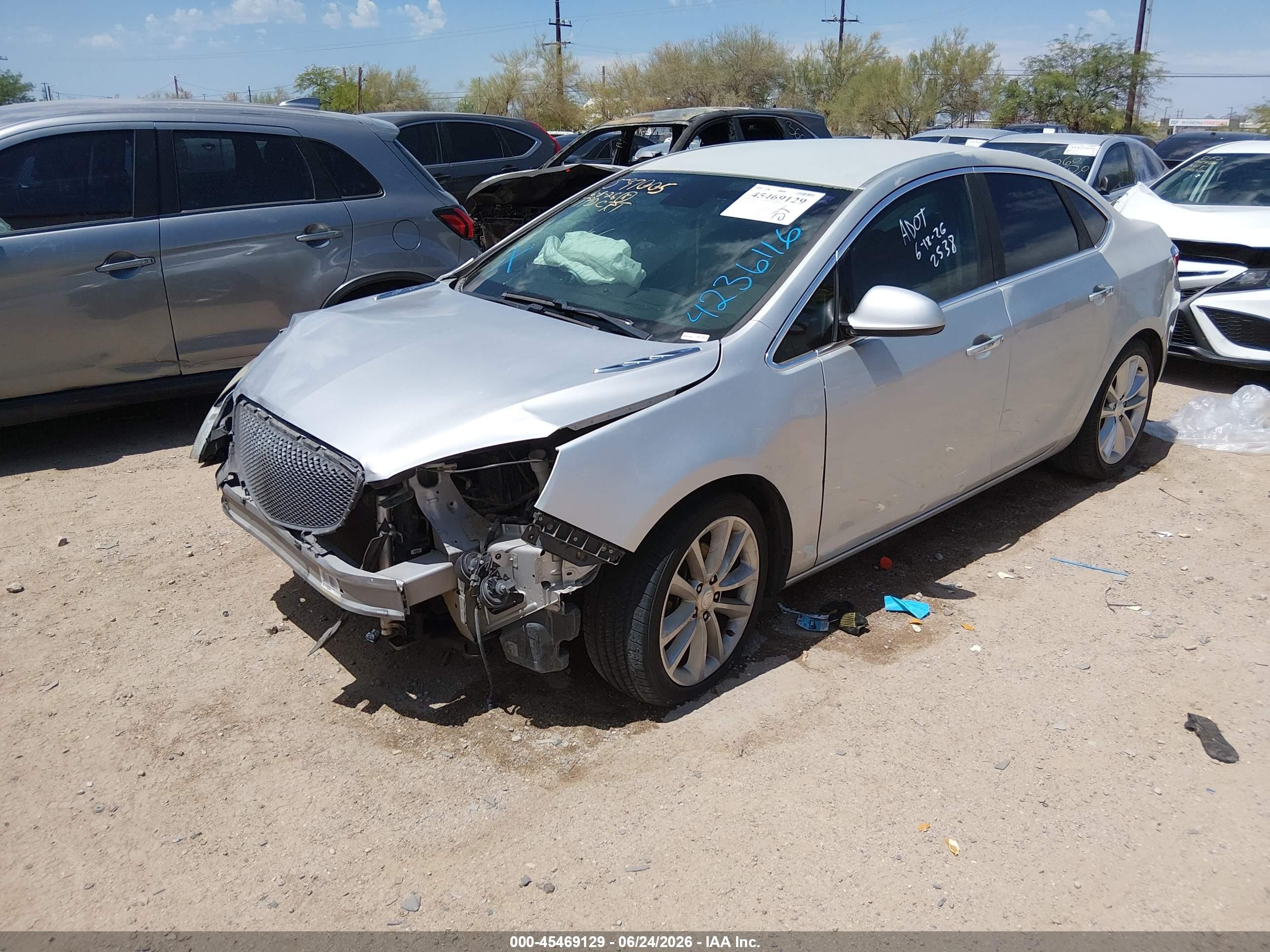 2013 Buick Verano Leather Group Silver vin: 1G4PS5SK4D4236116