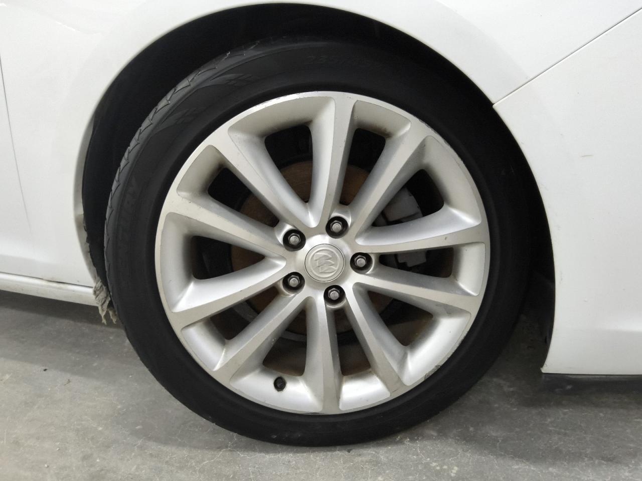 2013 Buick Verano White vin: 1G4PS5SK4D4248430 Damage: Right Front Wheel, Curb Rash, 5 To 6 Inches
