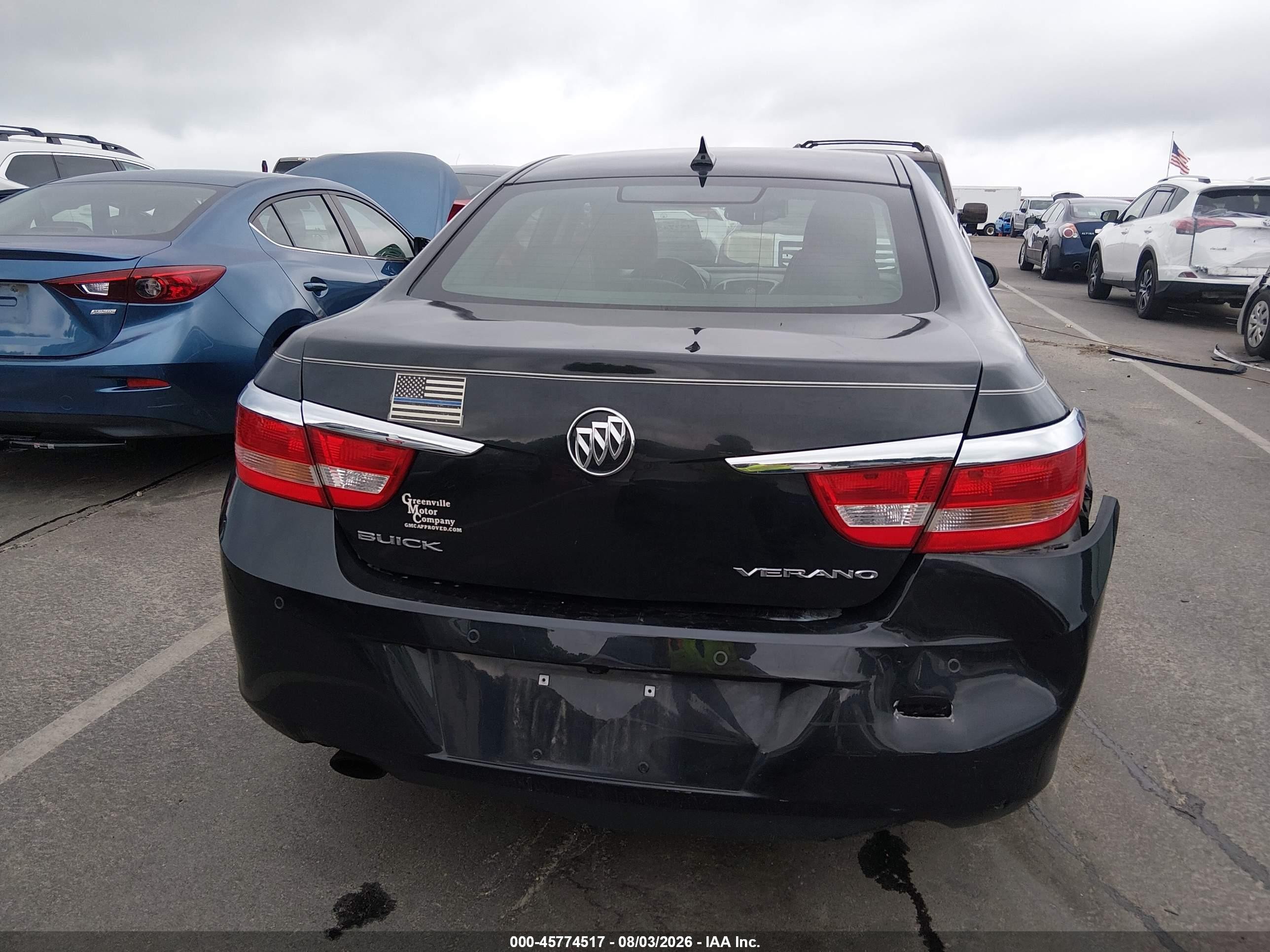 2014 Buick Verano Leather Group Черный vin: 1G4PS5SK4E4206955