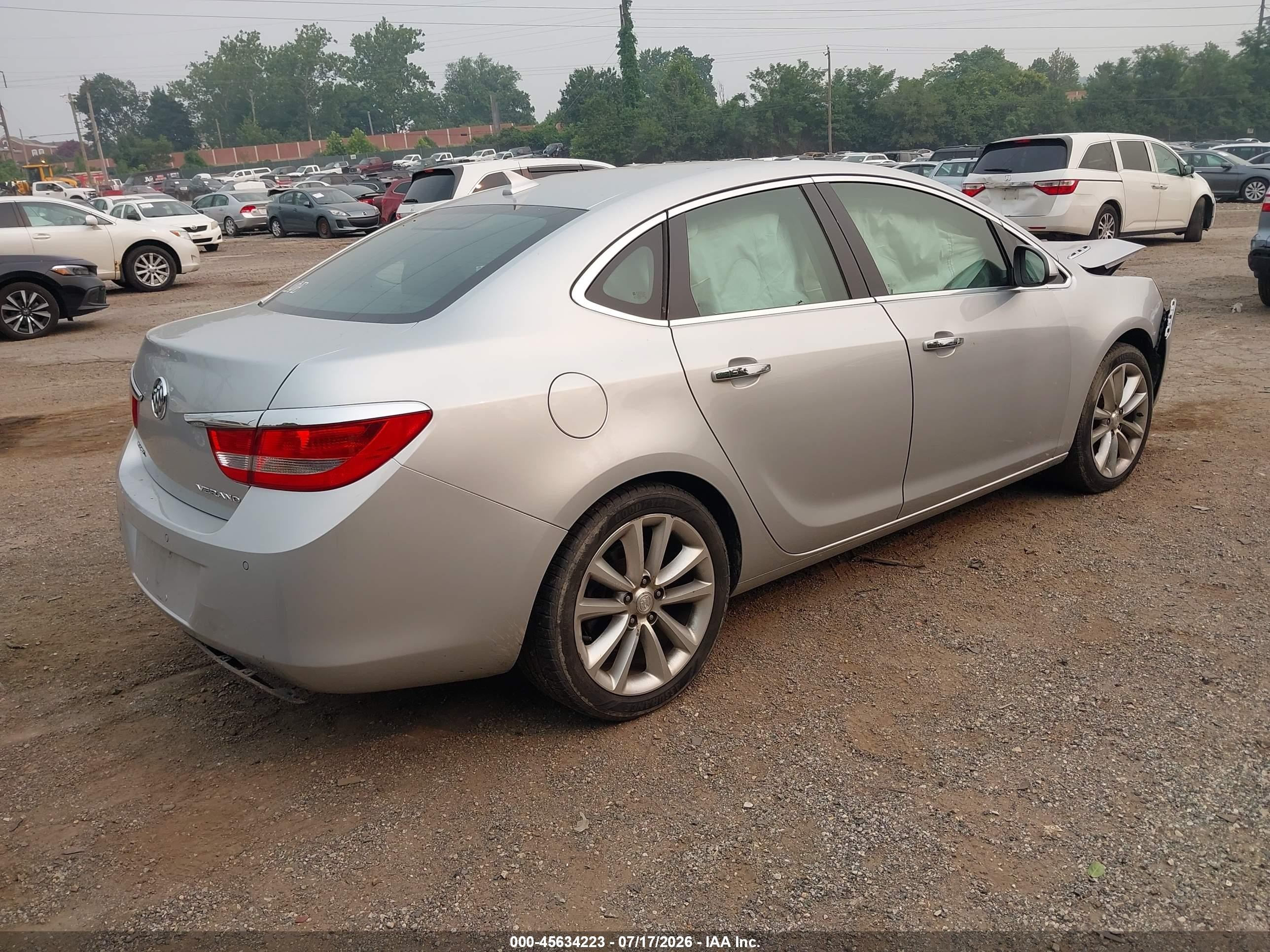 2013 Buick Verano Leather Group Серебряный vin: 1G4PS5SK5D4182230
