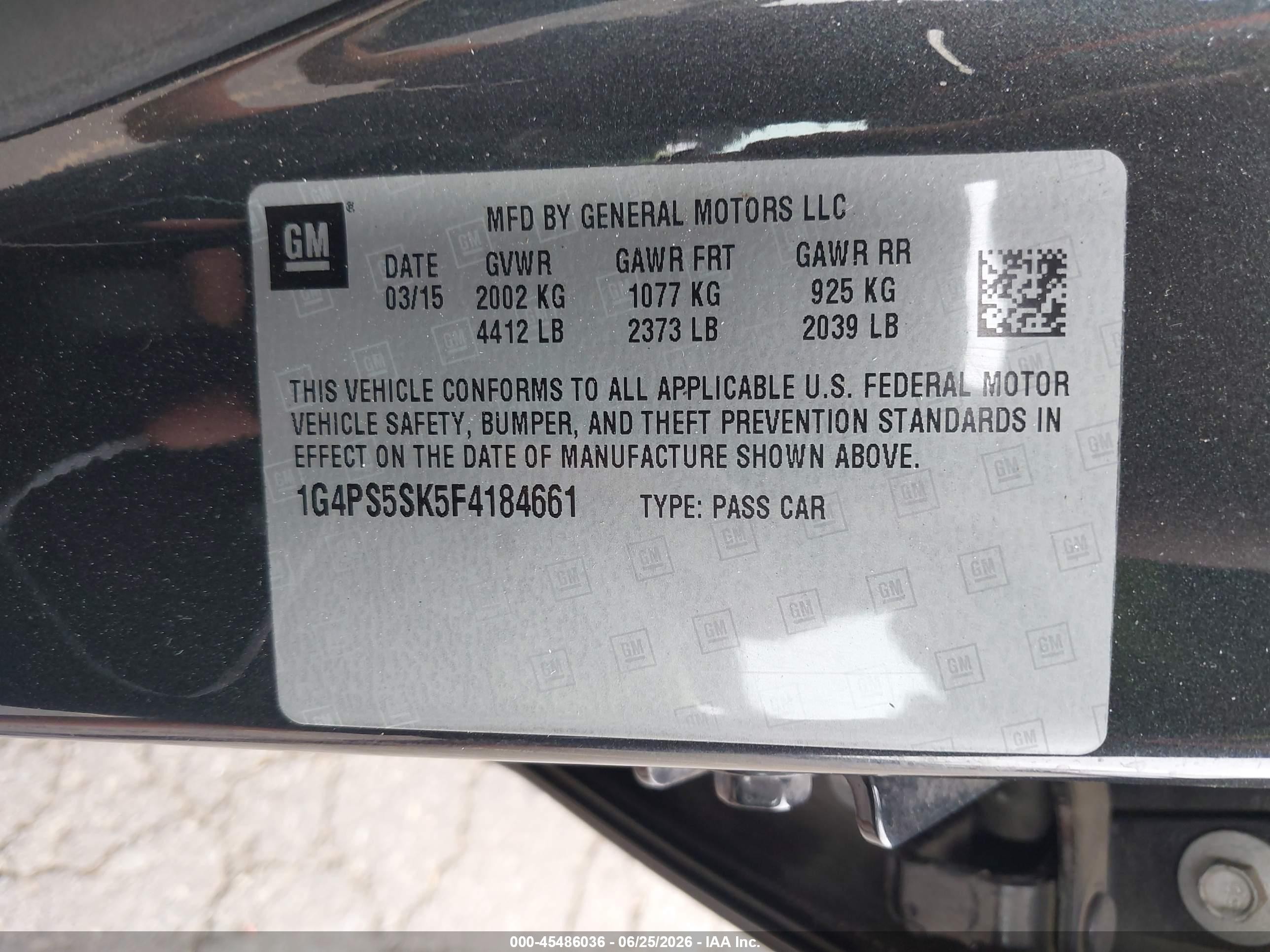 2015 Buick Verano Leather Group Серый vin: 1G4PS5SK5F4184661
