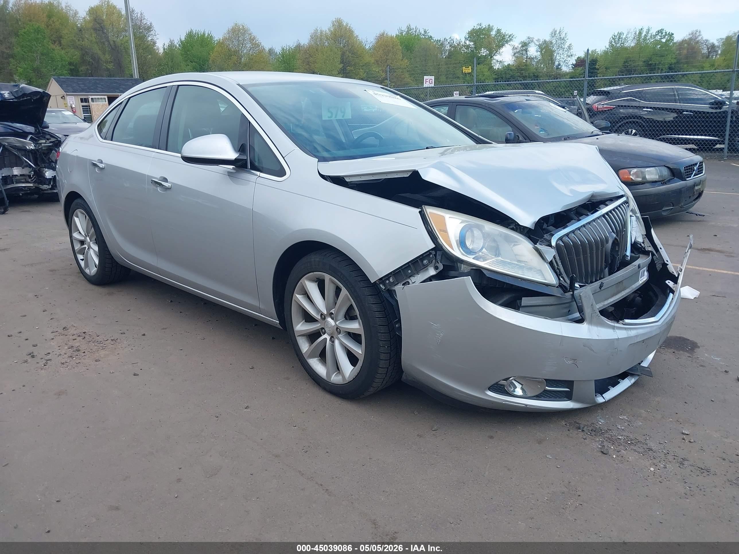 2013 Buick Verano Leather Group Silver vin: 1G4PS5SK6D4153738