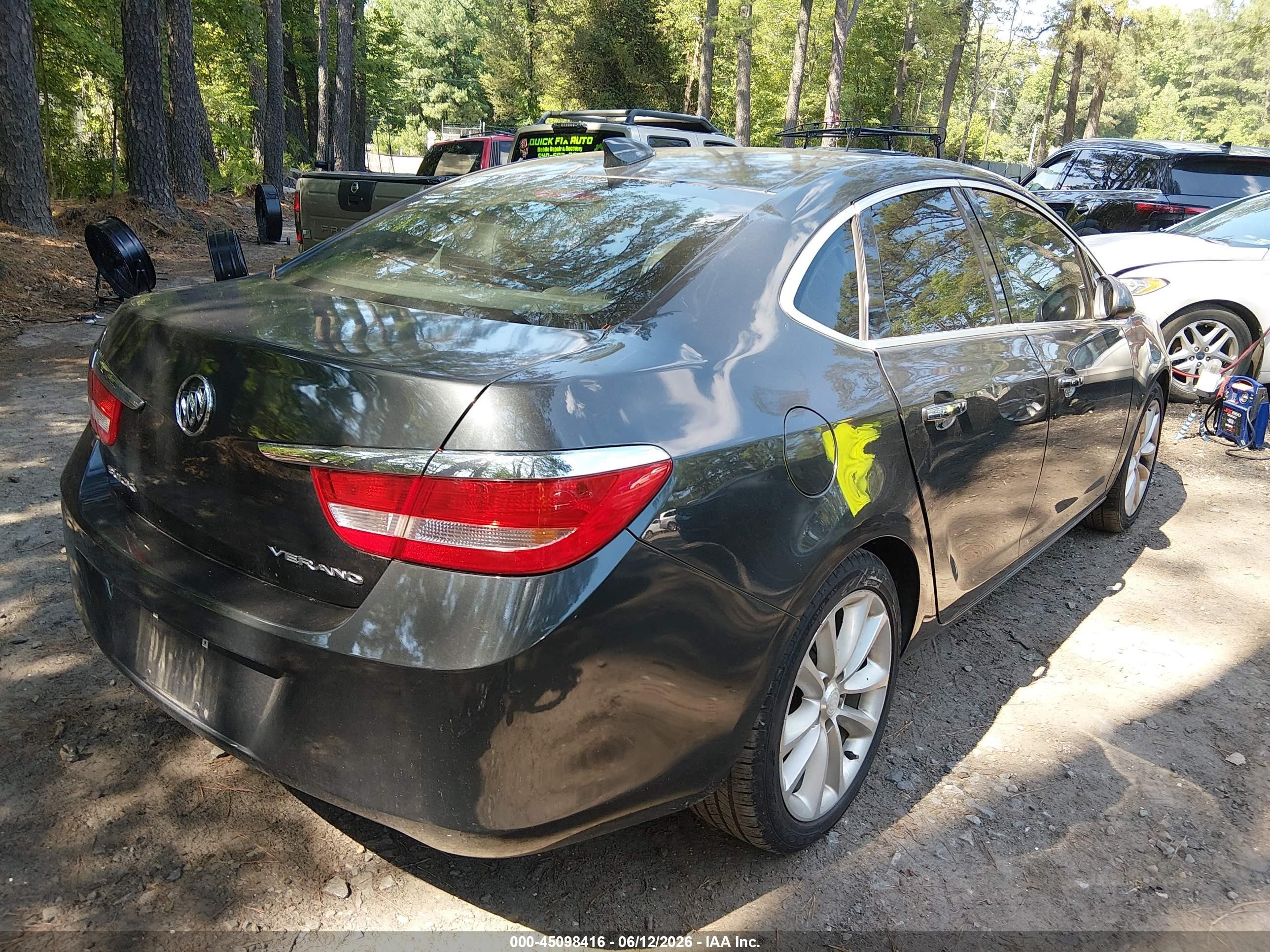 2015 Buick Verano Leather Group Gray vin: 1G4PS5SK6F4128972
