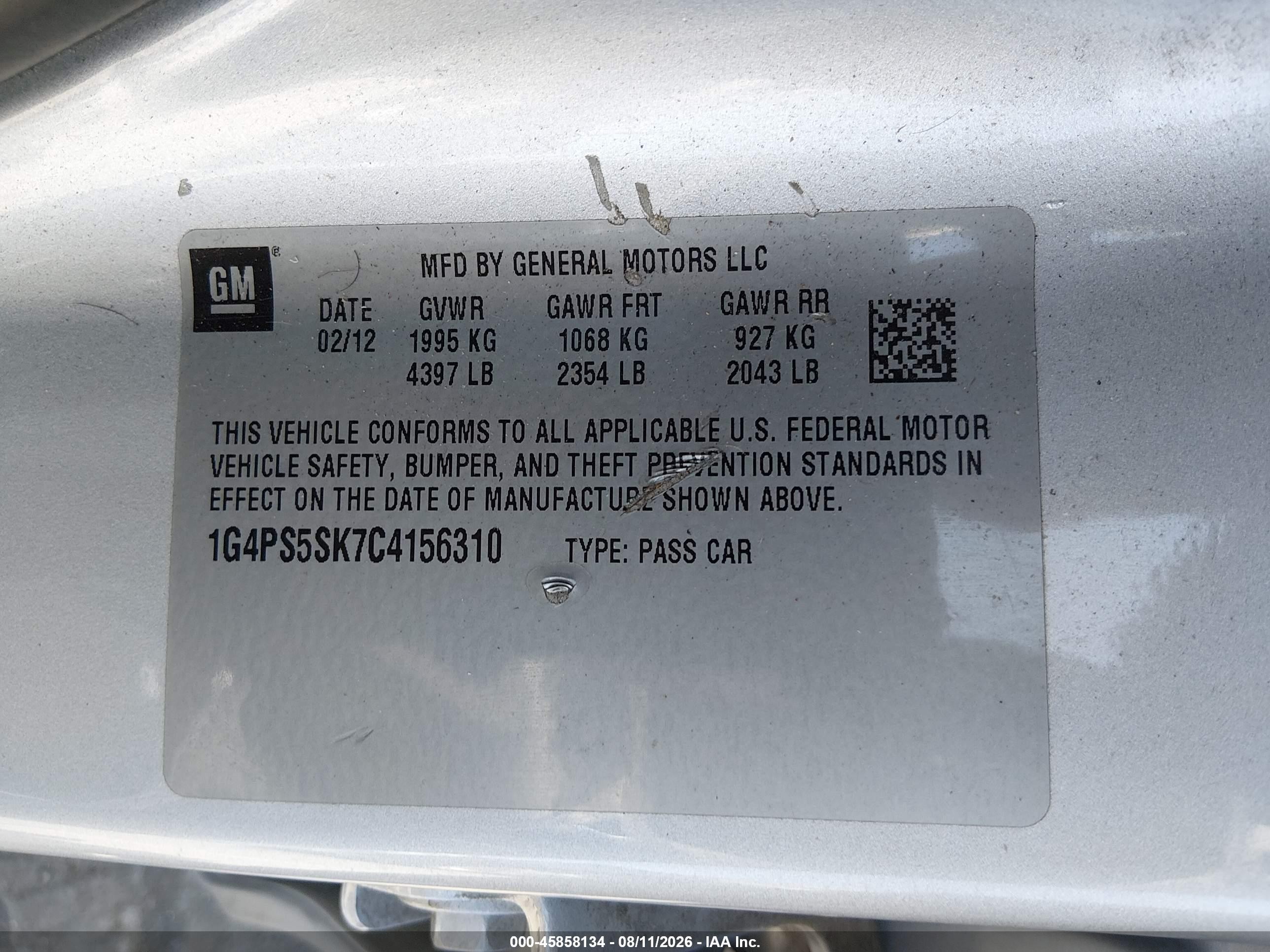 2012 Buick Verano Leather Group Silver vin: 1G4PS5SK7C4156310