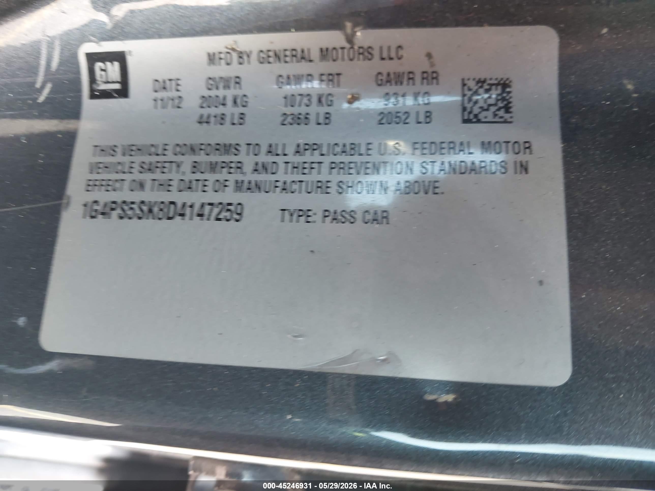 2013 Buick Verano   Gray vin: 1G4PS5SK8D4147259