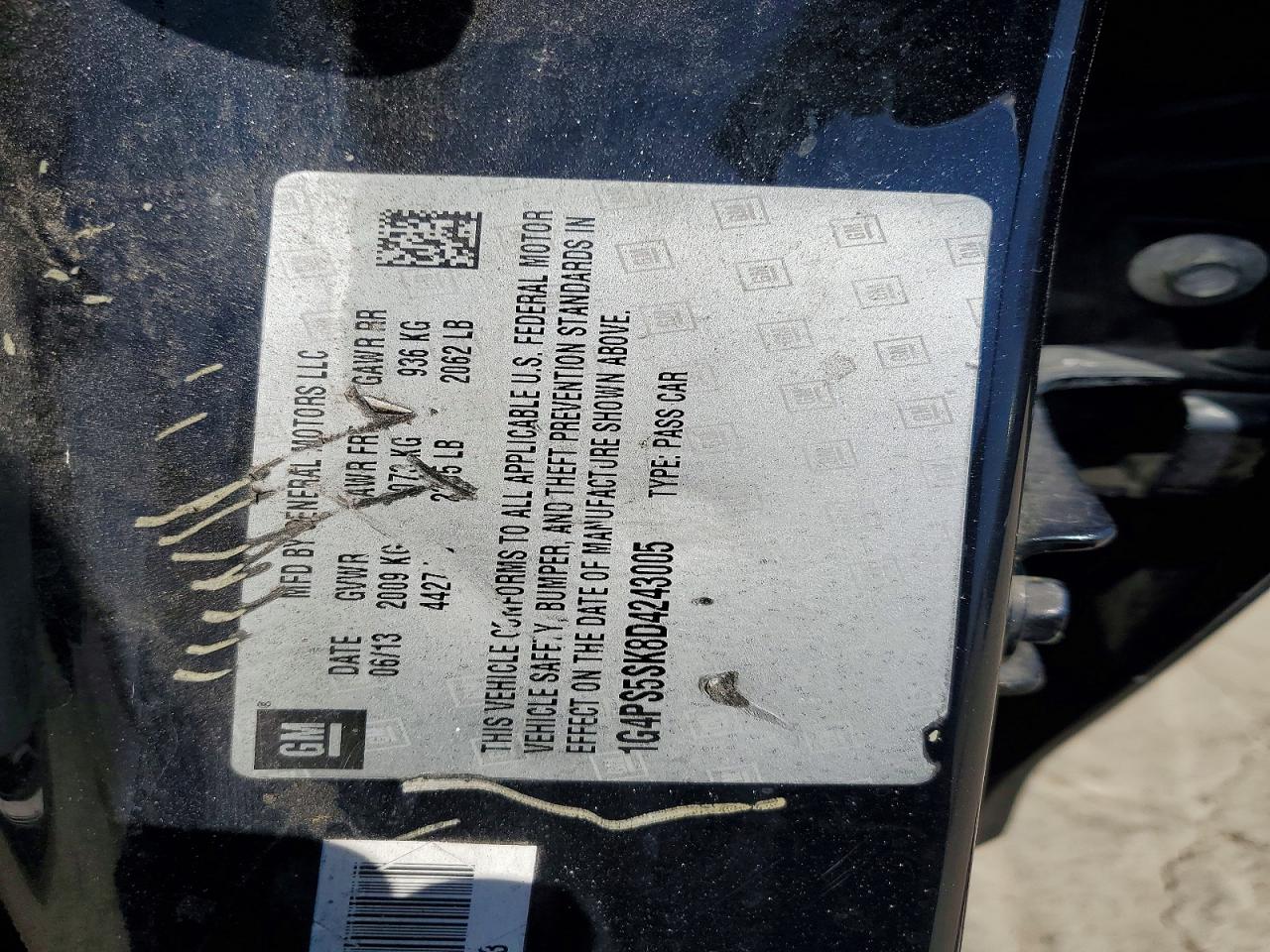 2013 Buick Verano Черный vin: 1G4PS5SK8D4243005