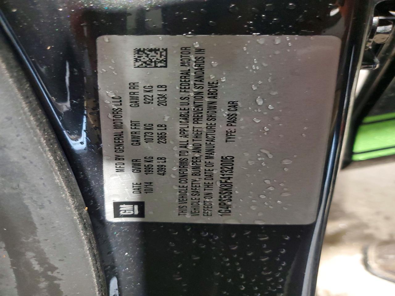 2015 Buick Verano Charcoal vin: 1G4PS5SK8F4132005