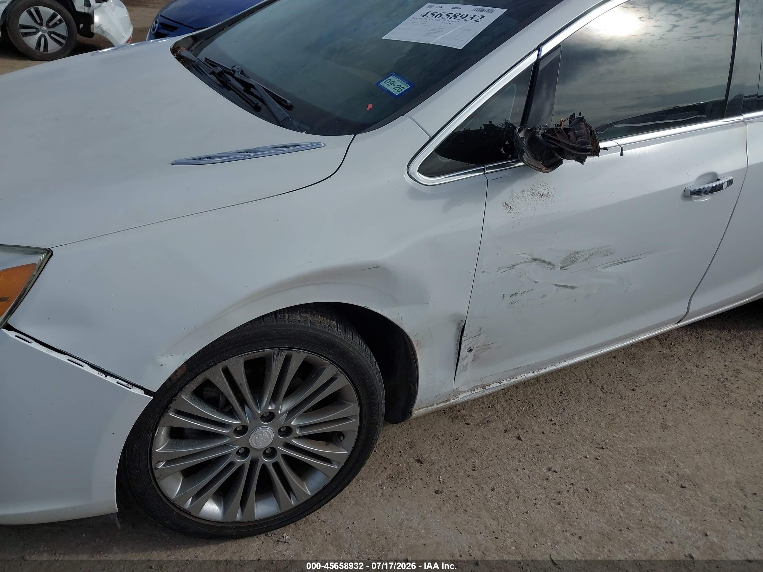 2012 Buick Verano Leather Group White vin: 1G4PS5SK9C4200856
