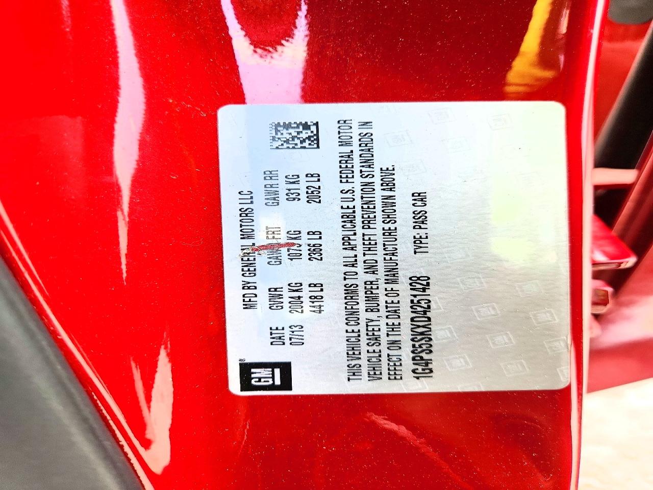 2013 Buick Verano Red vin: 1G4PS5SKXD4251428