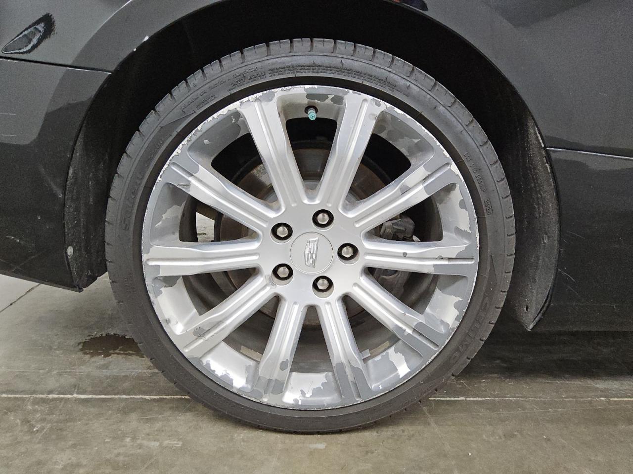2017 Cadillac Ats Black vin: 1G6AA1RX5H0202743 Damage: Right Rear Wheel, Peeling, > 12 Inches
