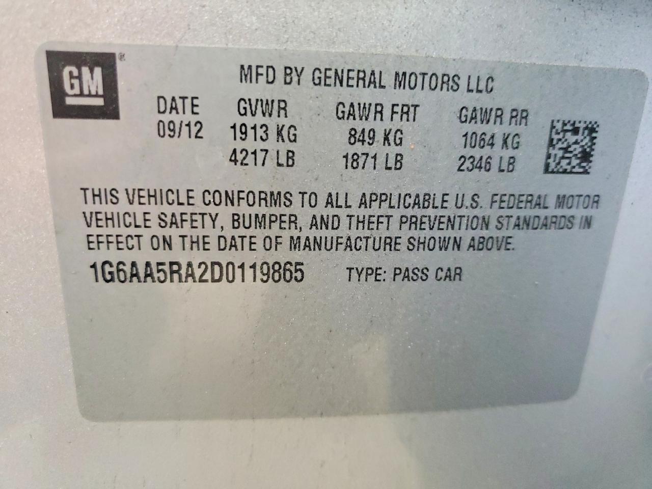 2013 Cadillac Ats Silver vin: 1G6AA5RA2D0119865