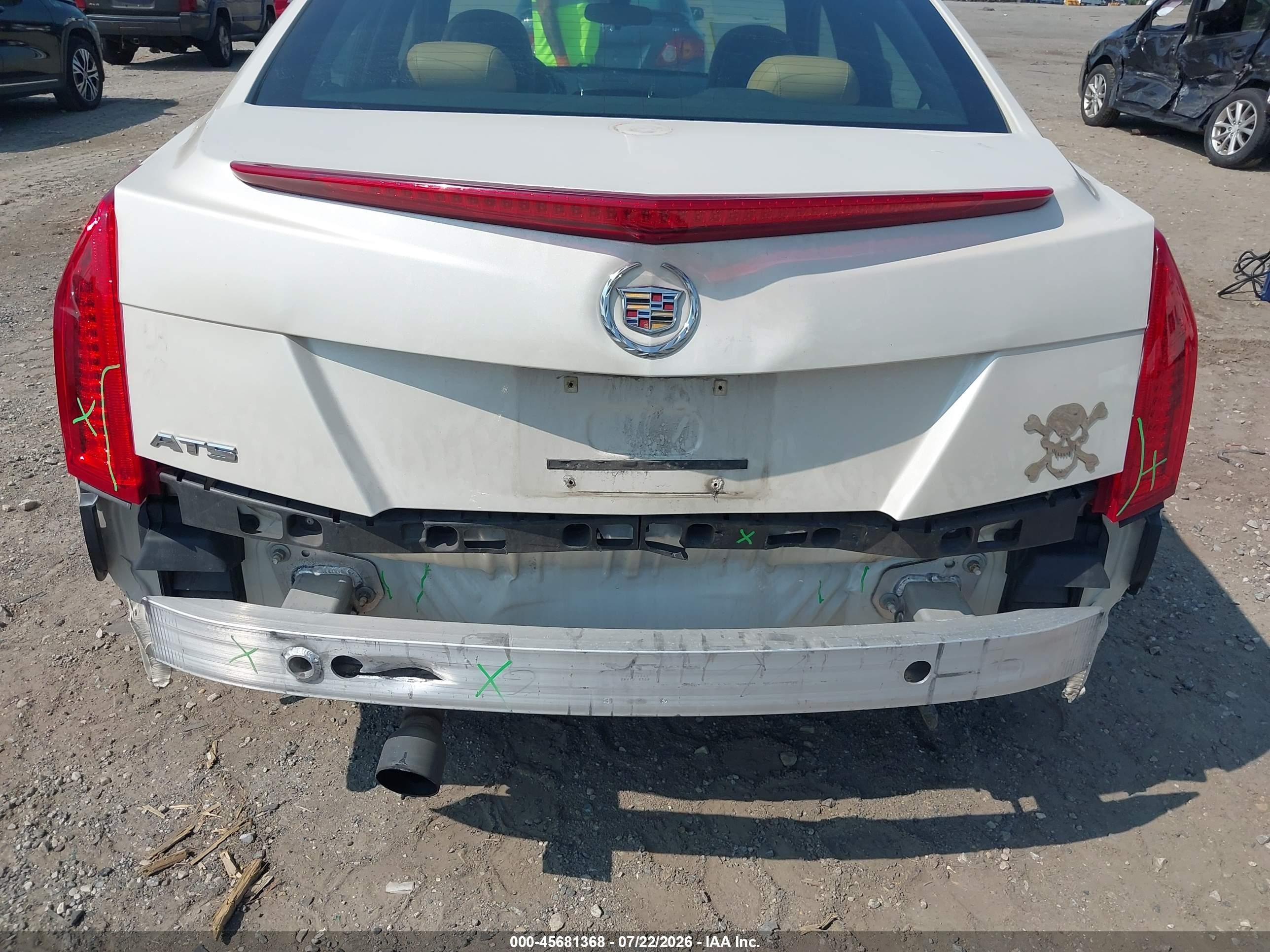 2013 Cadillac Ats Standard White vin: 1G6AA5RA2D0153966
