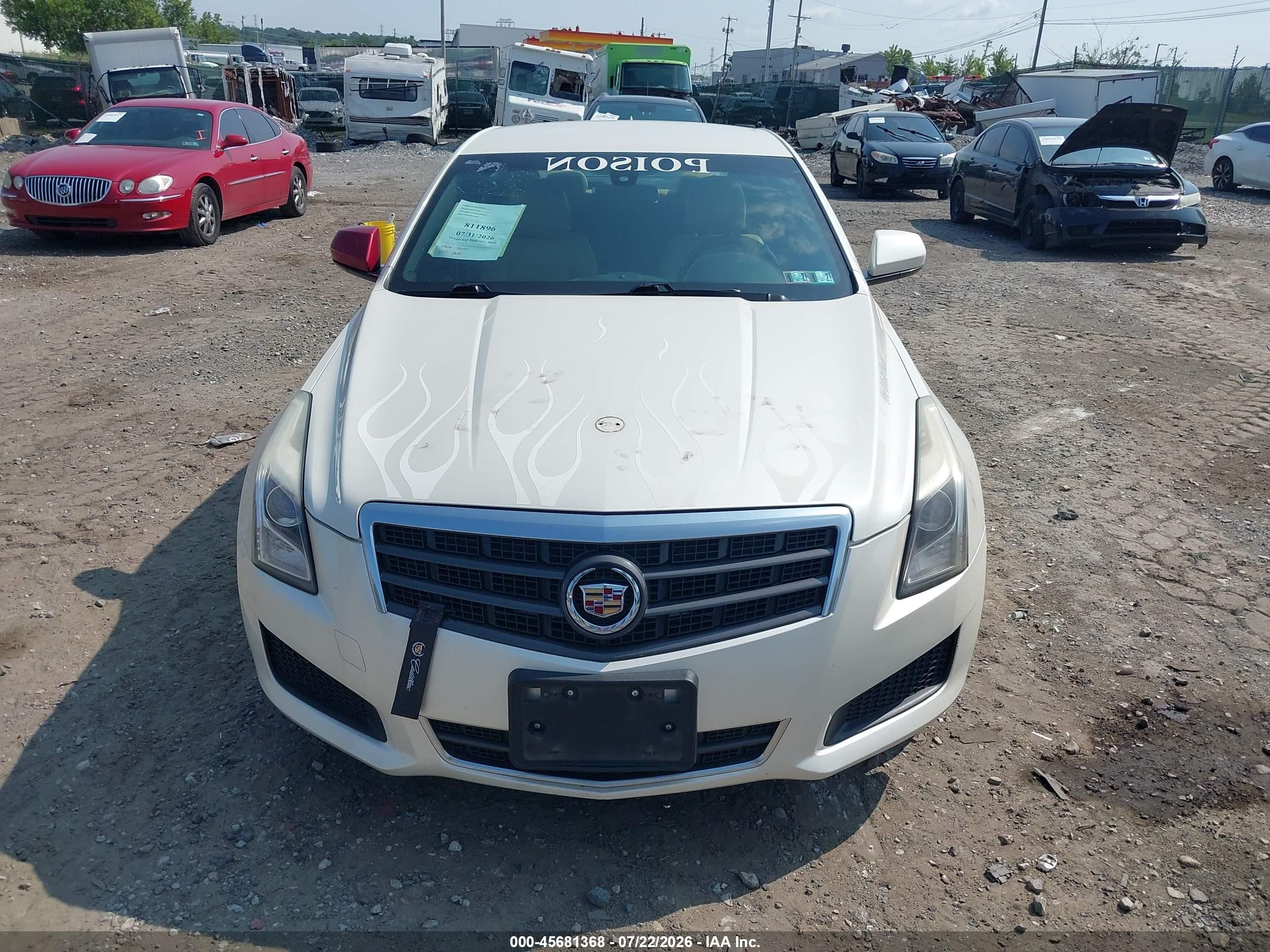 2013 Cadillac Ats Standard White vin: 1G6AA5RA2D0153966