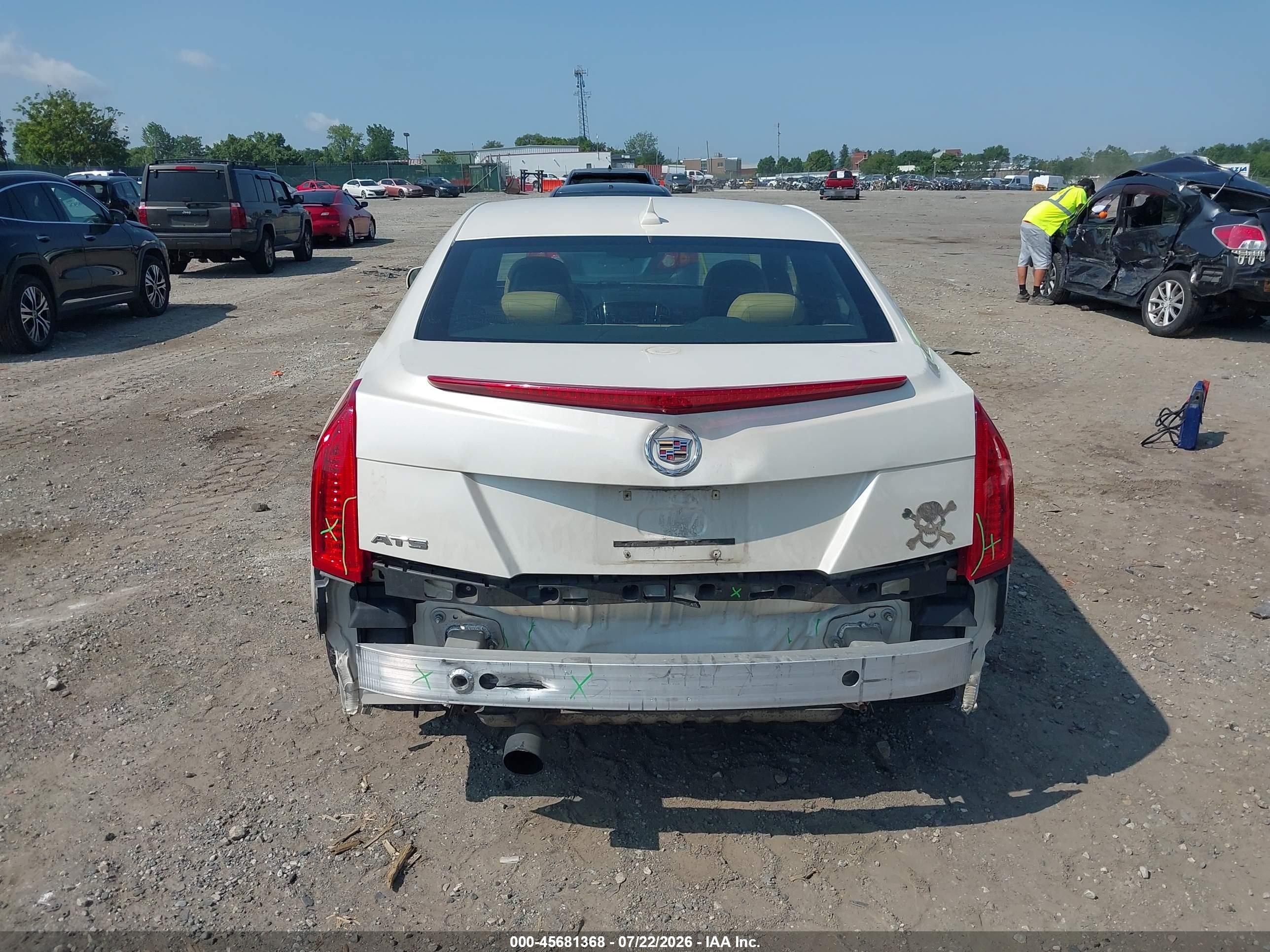 2013 Cadillac Ats Standard White vin: 1G6AA5RA2D0153966