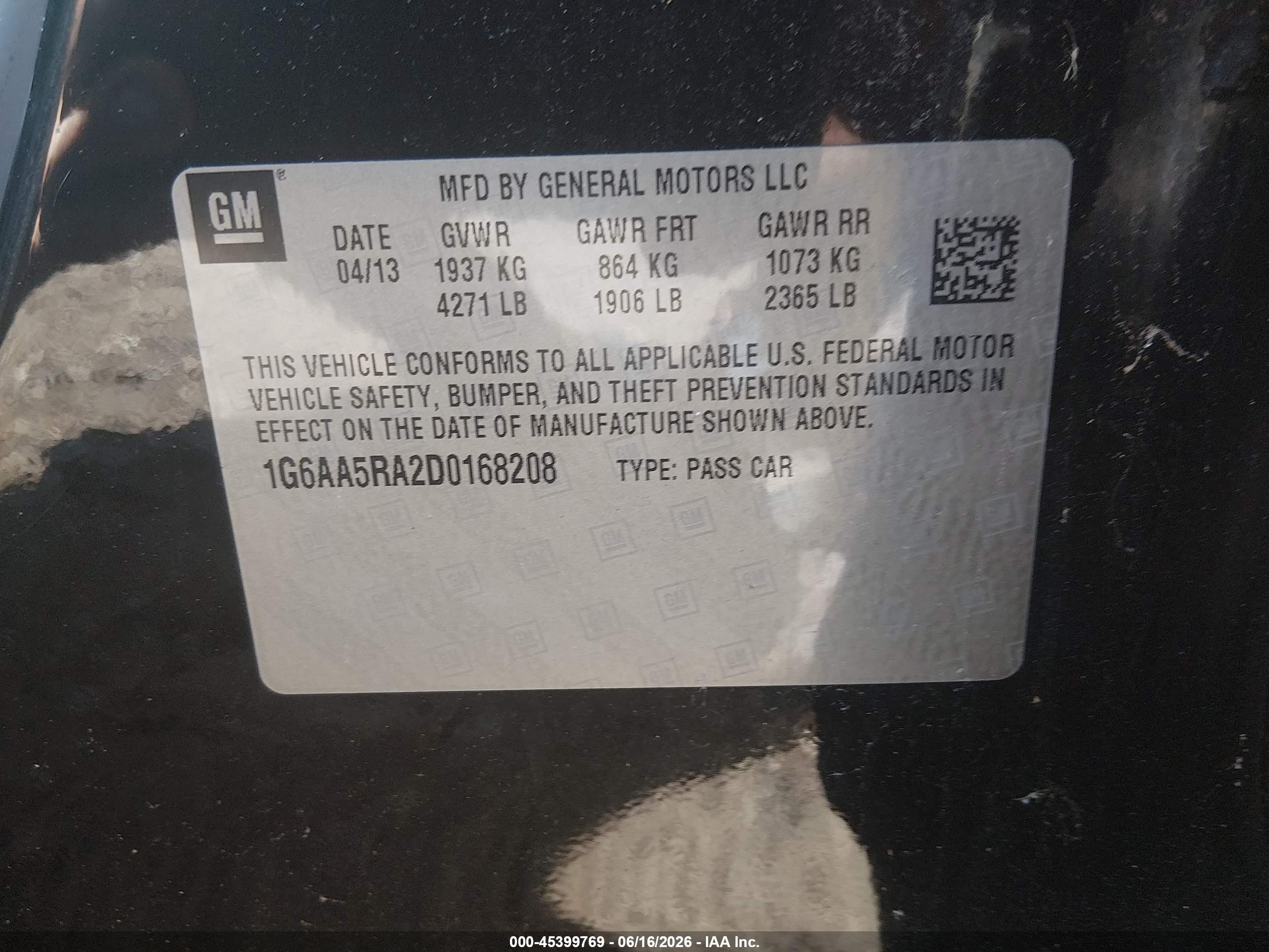 2013 Cadillac Ats Standard Black vin: 1G6AA5RA2D0168208