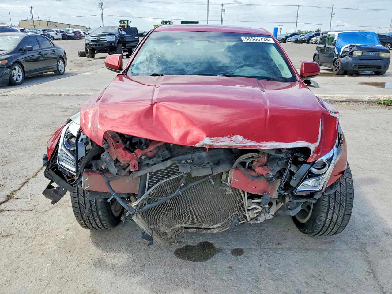 2014 Cadillac Ats Red vin: 1G6AA5RA4E0105998
