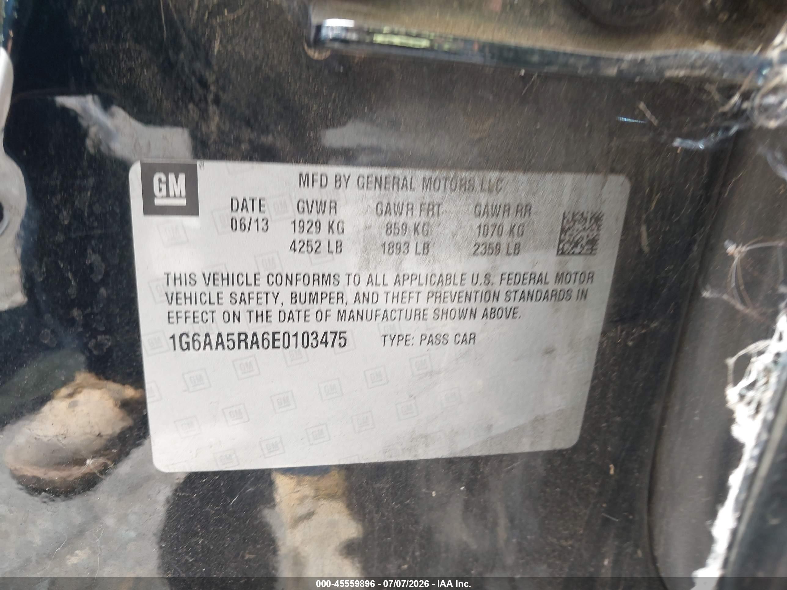 2014 Cadillac Ats Standard Черный vin: 1G6AA5RA6E0103475