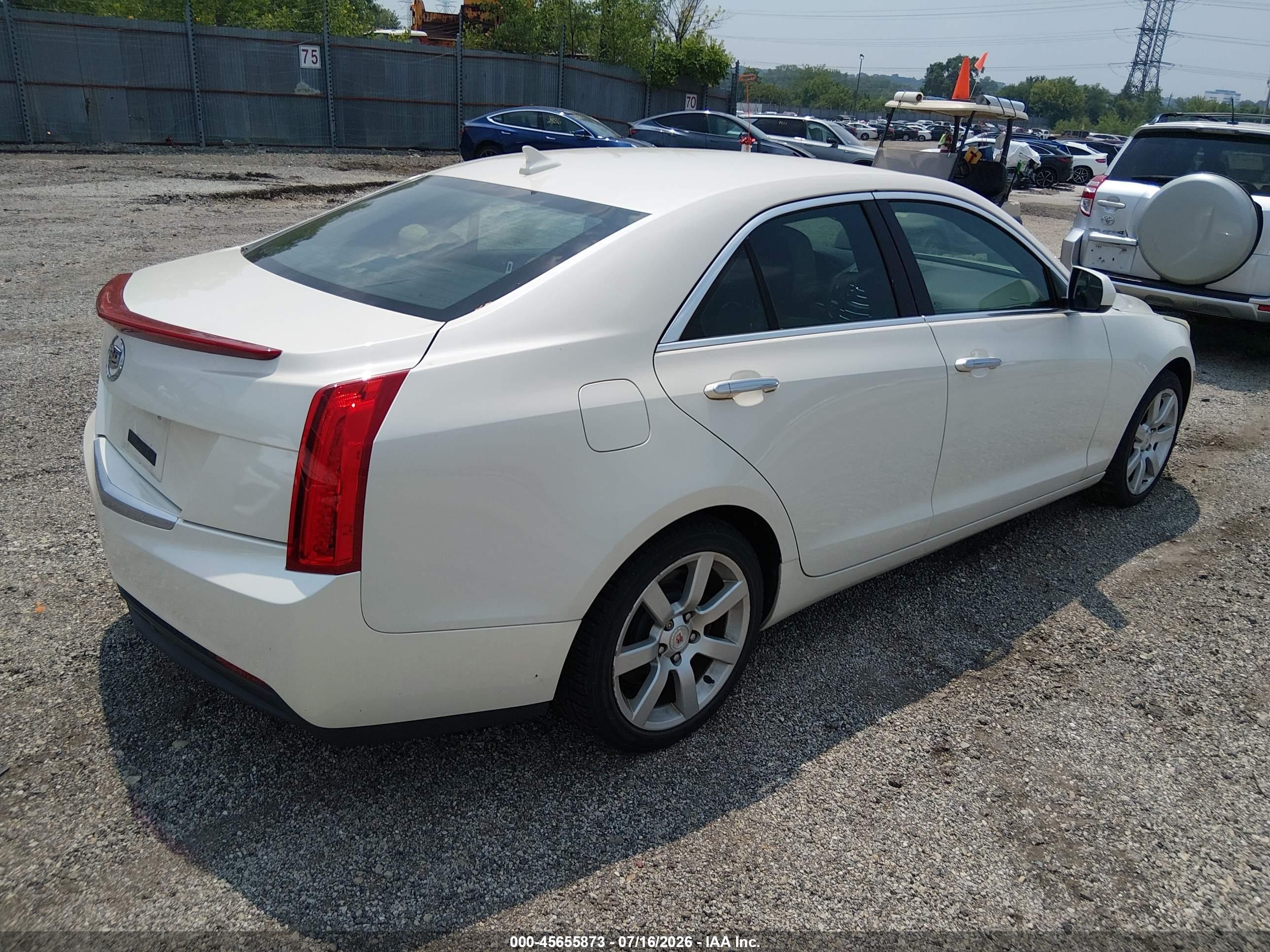 2013 Cadillac Ats Standard White vin: 1G6AA5RA9D0117997