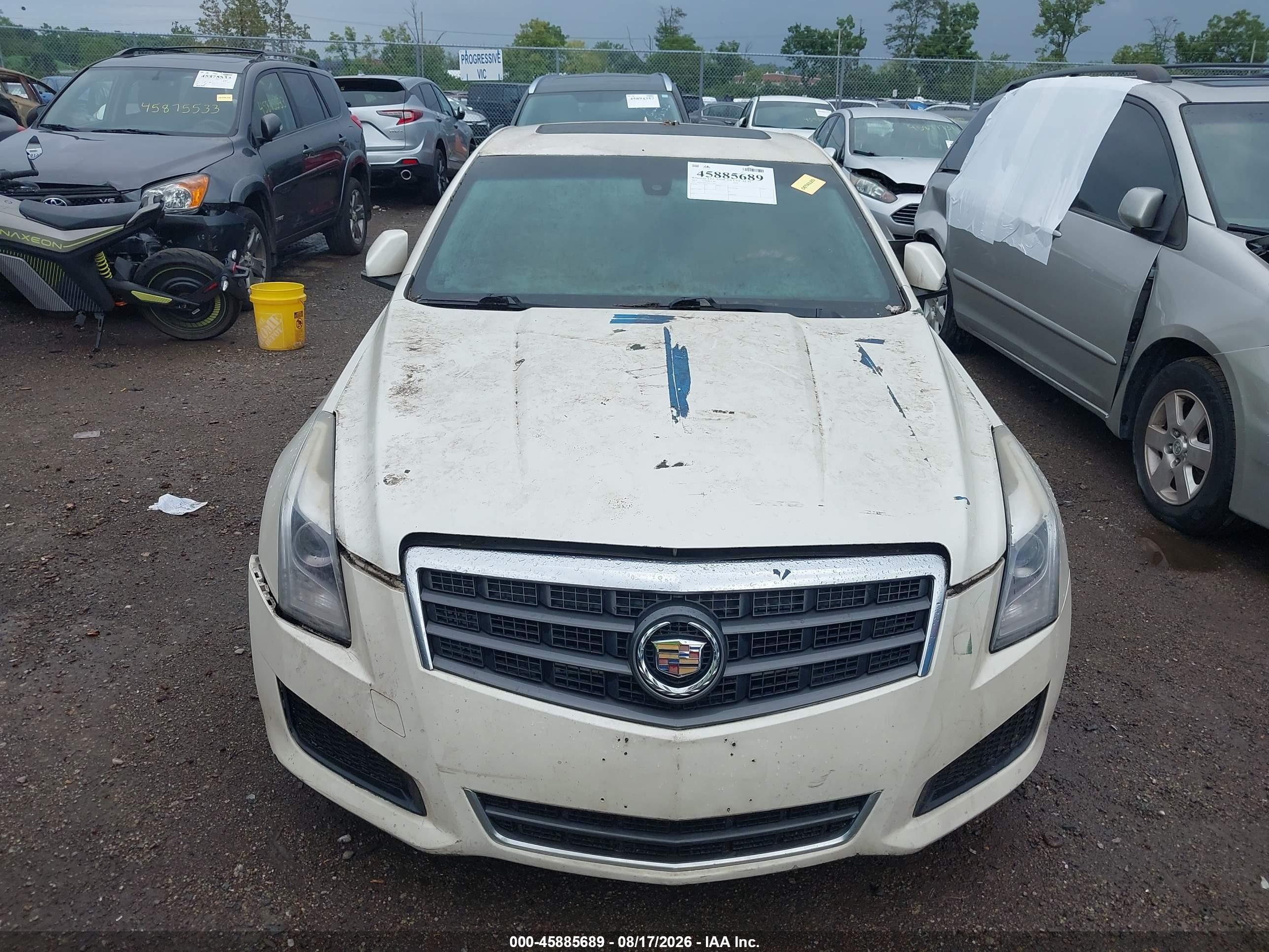 2013 Cadillac Ats Standard Белый vin: 1G6AA5RAXD0133416