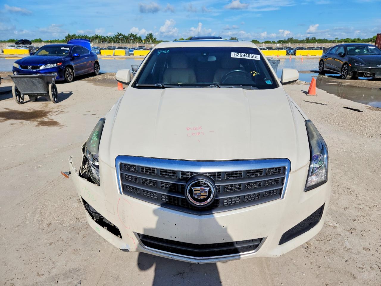 2013 Cadillac Ats White vin: 1G6AA5RX0D0124583