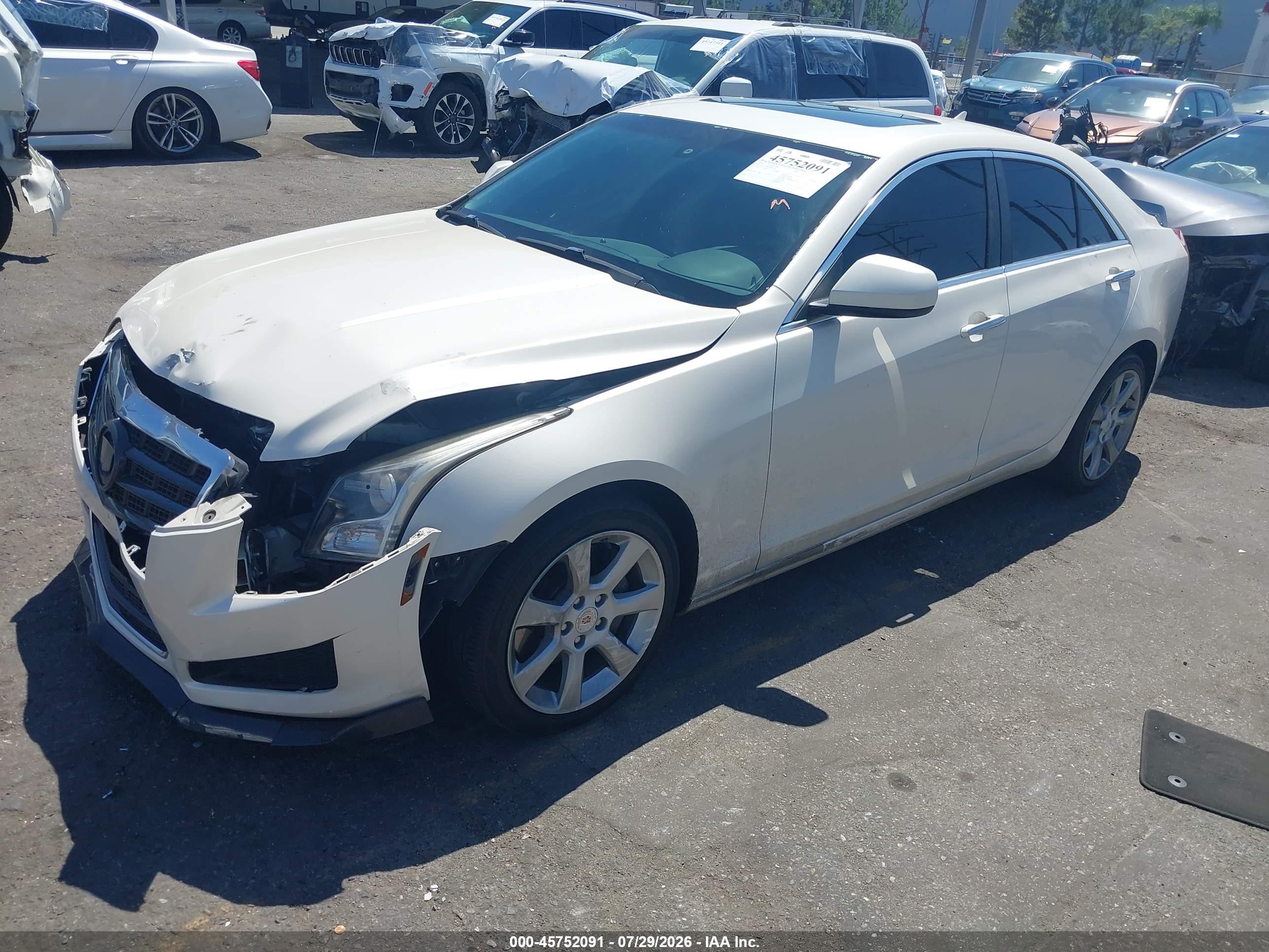 2014 Cadillac Ats Standard White vin: 1G6AA5RX2E0106538