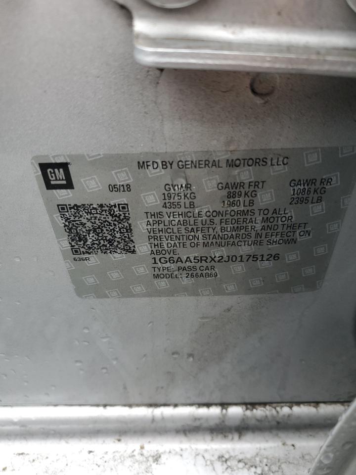 2018 Cadillac Ats Silver vin: 1G6AA5RX2J0175126