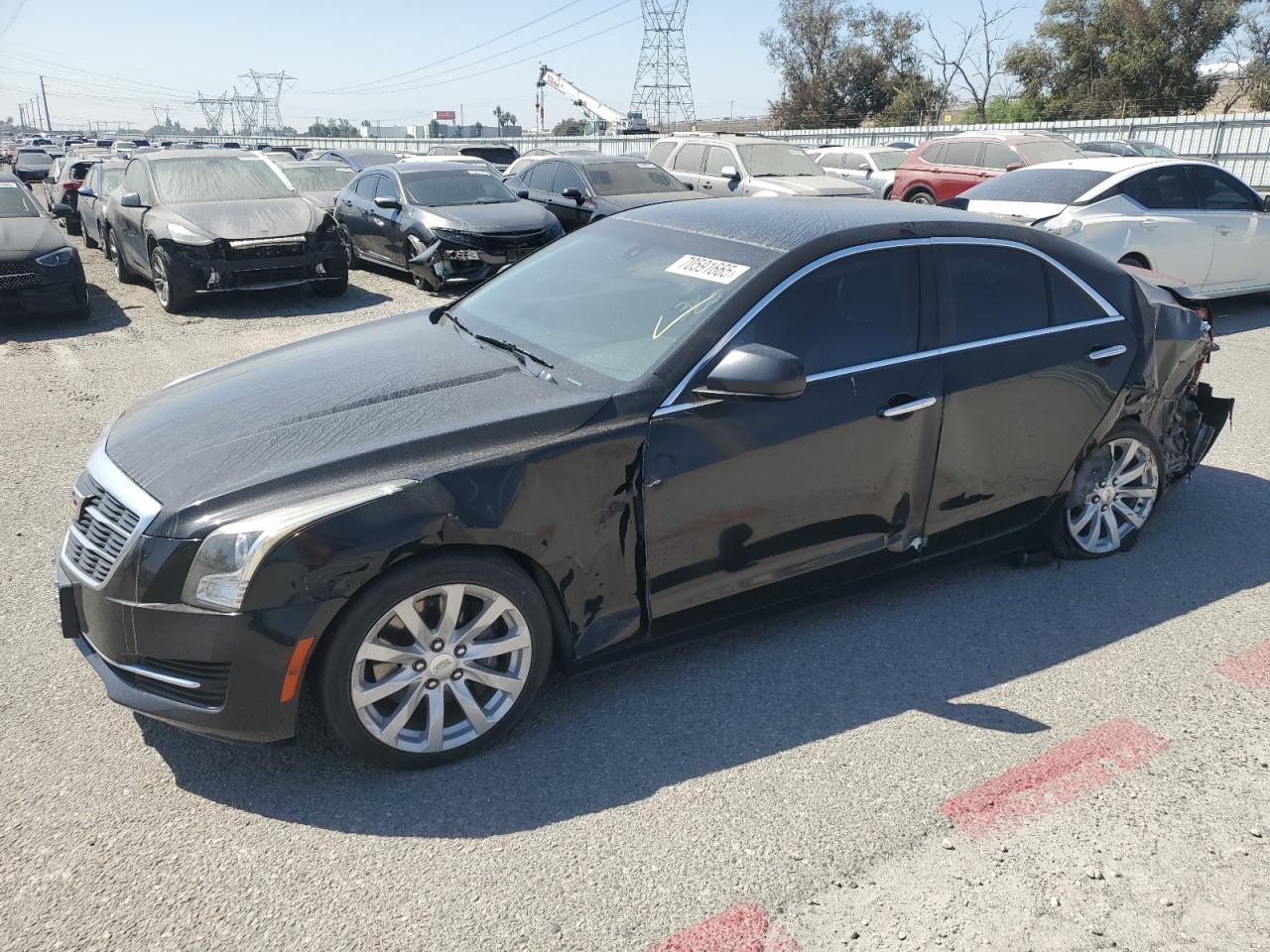 2017 Cadillac Ats Черный vin: 1G6AA5RX8H0170975