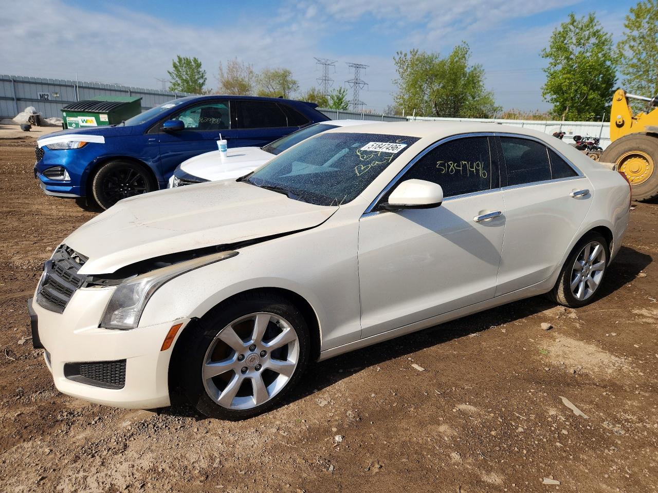 2014 Cadillac Ats White vin: 1G6AA5RX9E0120128