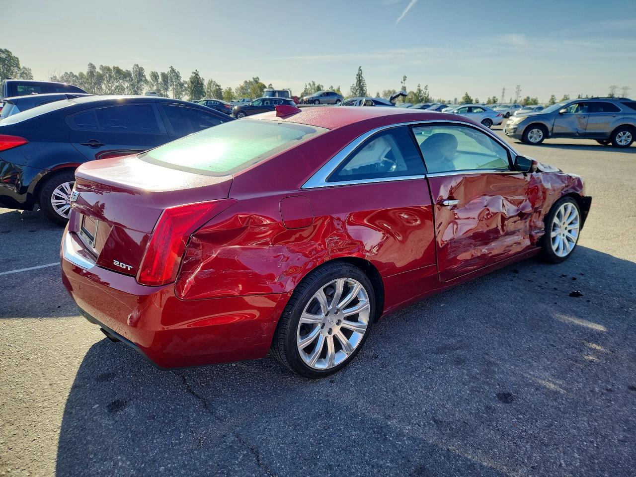2015 Cadillac Ats Luxury Red vin: 1G6AB1RXXF0126351