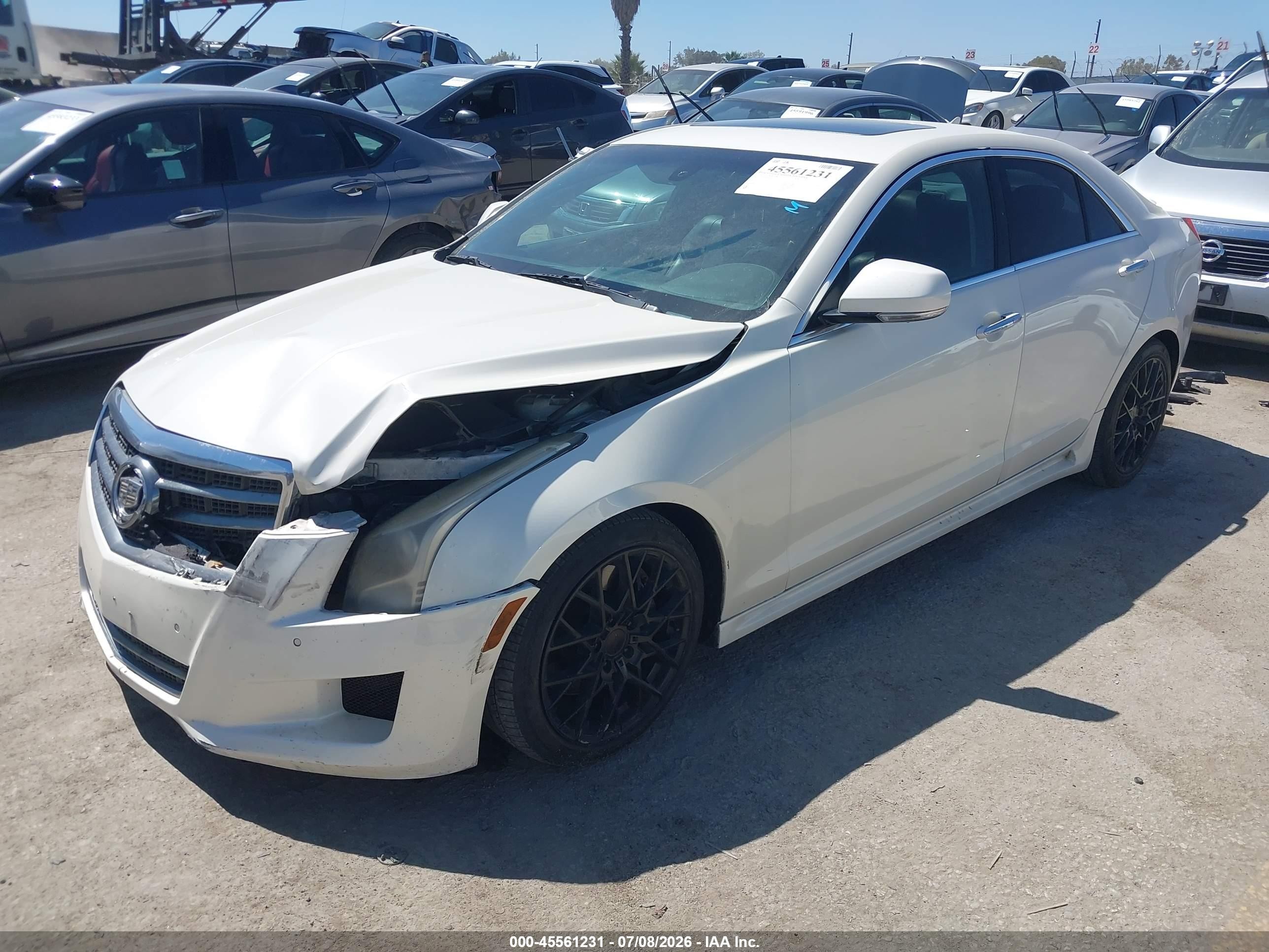 2014 Cadillac Ats Luxury White vin: 1G6AB5R3XE0101016