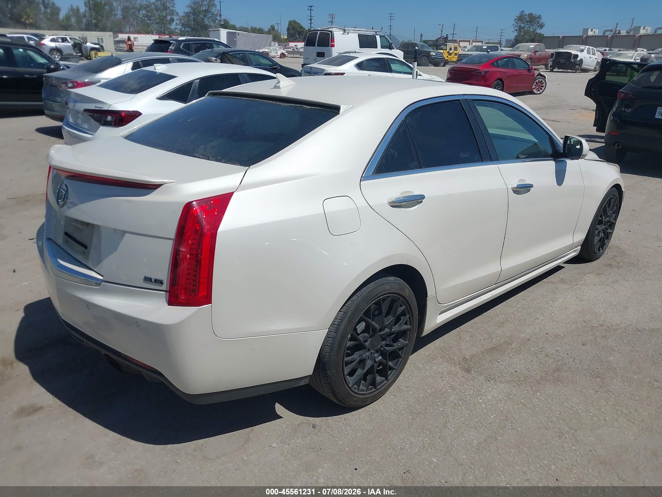2014 Cadillac Ats Luxury White vin: 1G6AB5R3XE0101016