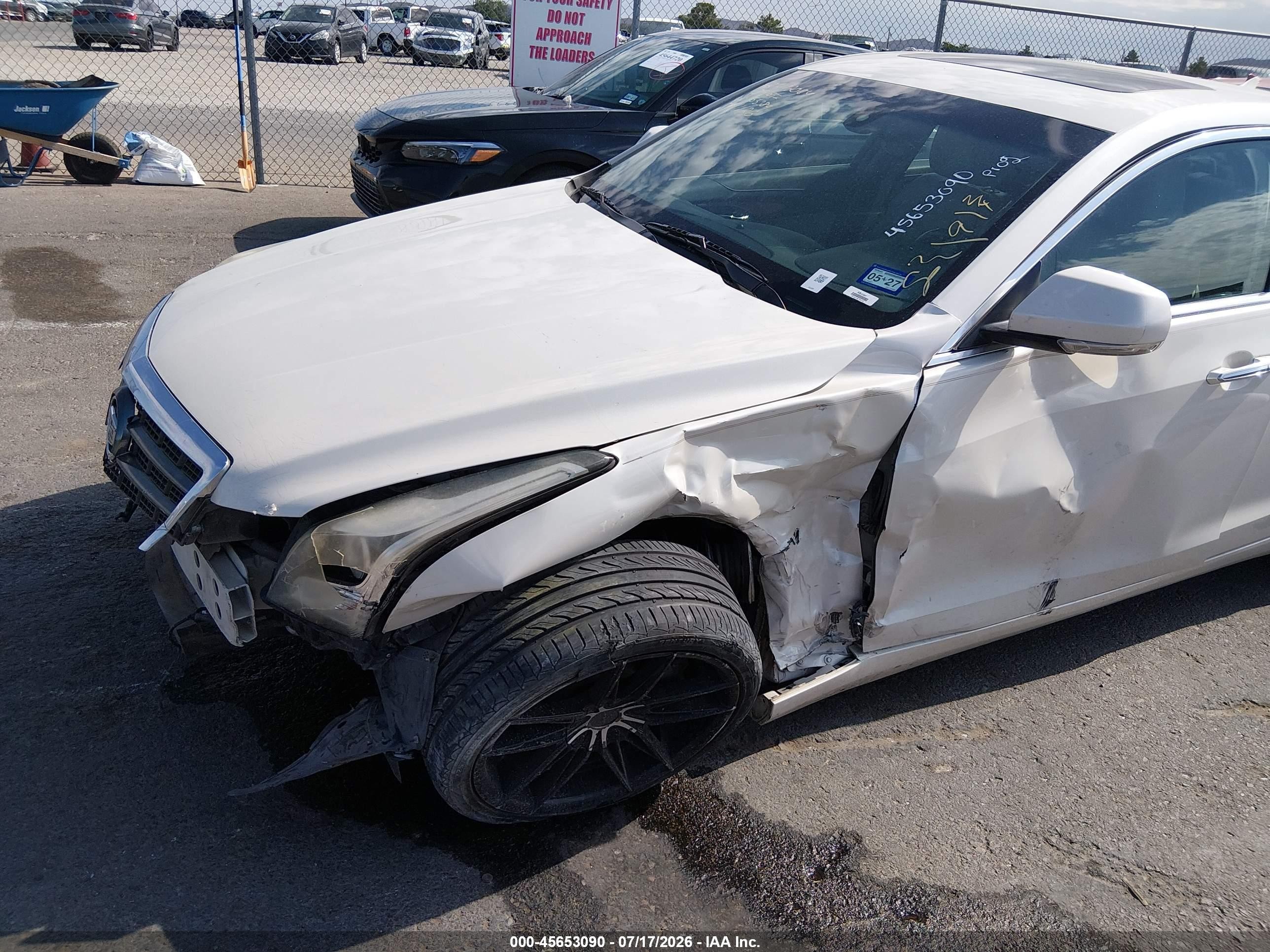 2013 Cadillac Ats Luxury White vin: 1G6AB5RA0D0120266