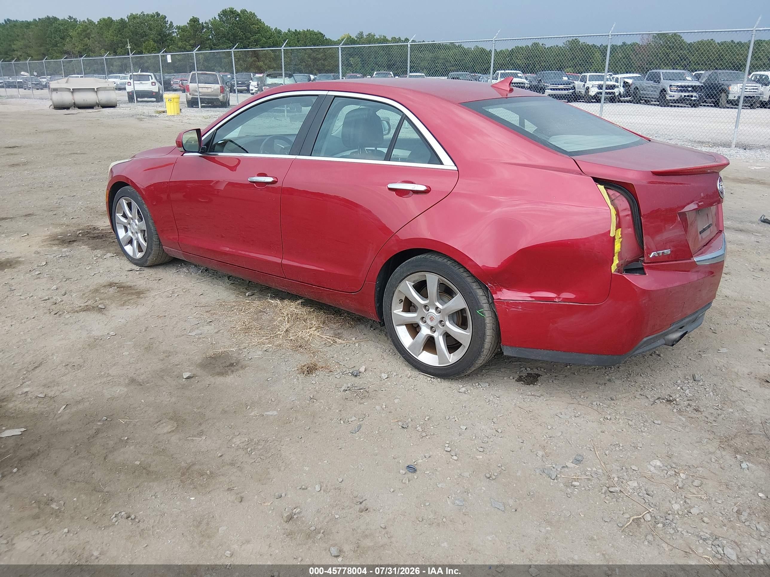 2013 Cadillac Ats Luxury Red vin: 1G6AB5RA0D0162663