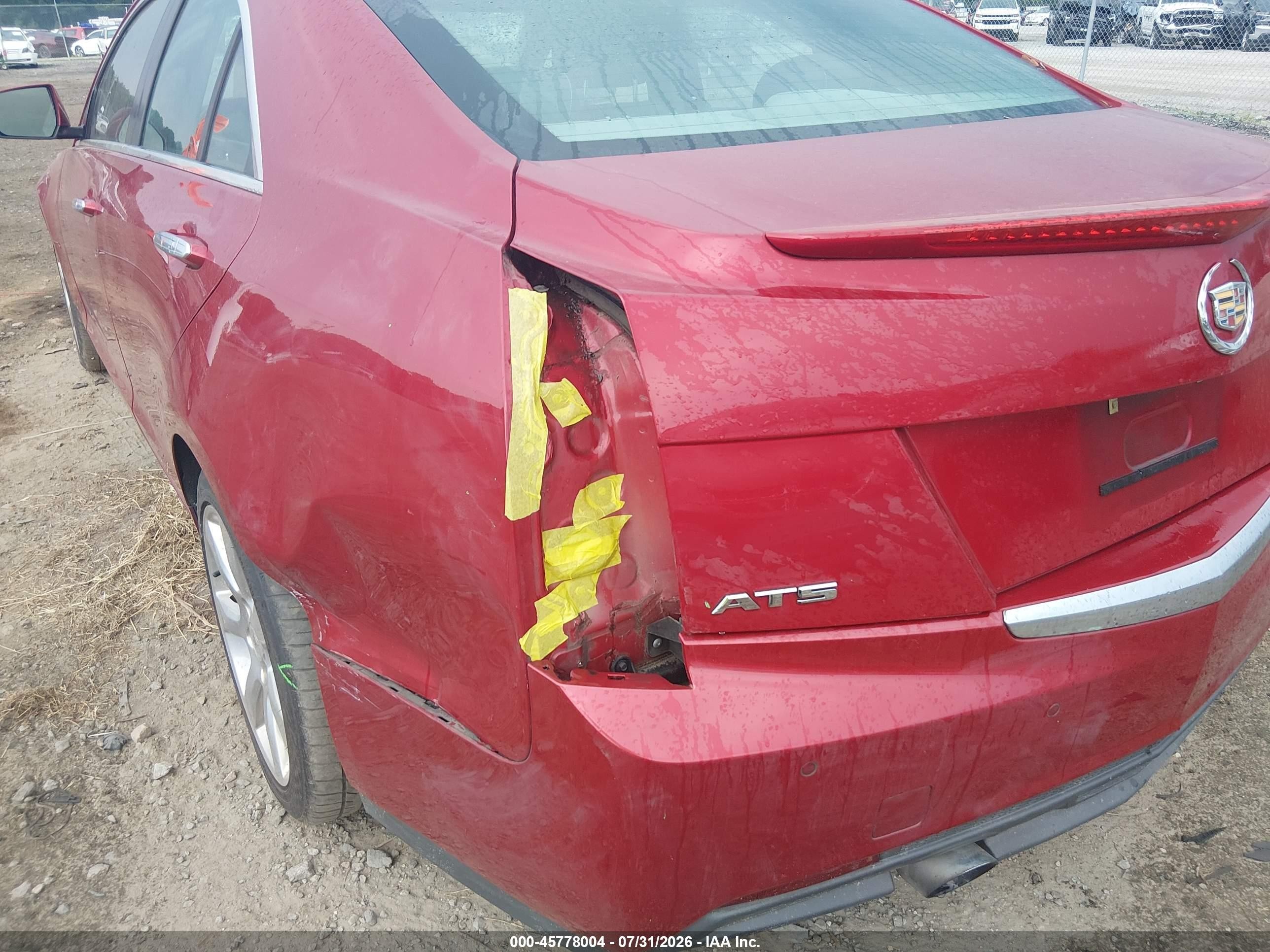 2013 Cadillac Ats Luxury Red vin: 1G6AB5RA0D0162663