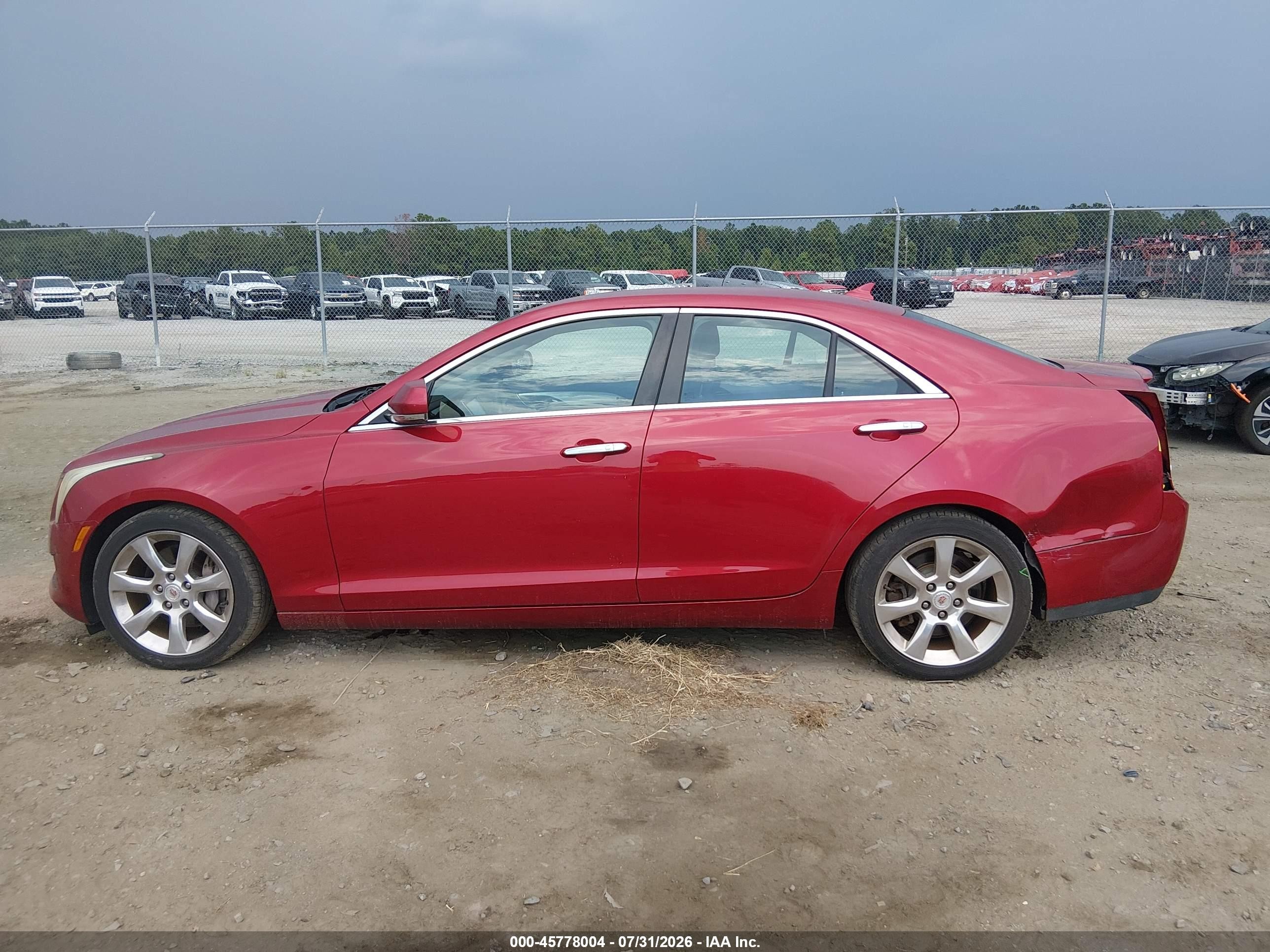 2013 Cadillac Ats Luxury Red vin: 1G6AB5RA0D0162663